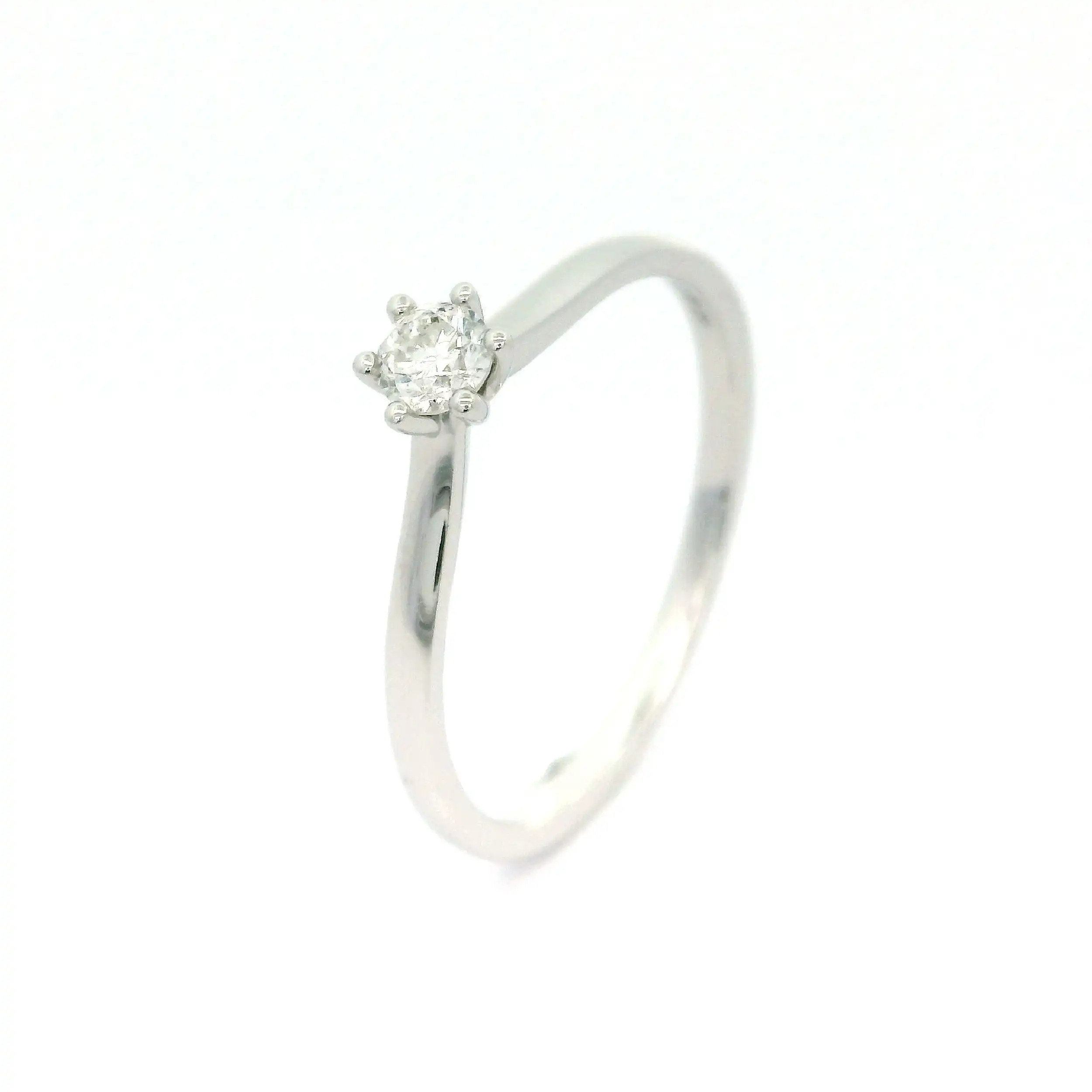 Solitärring Weißgold mit Brillant