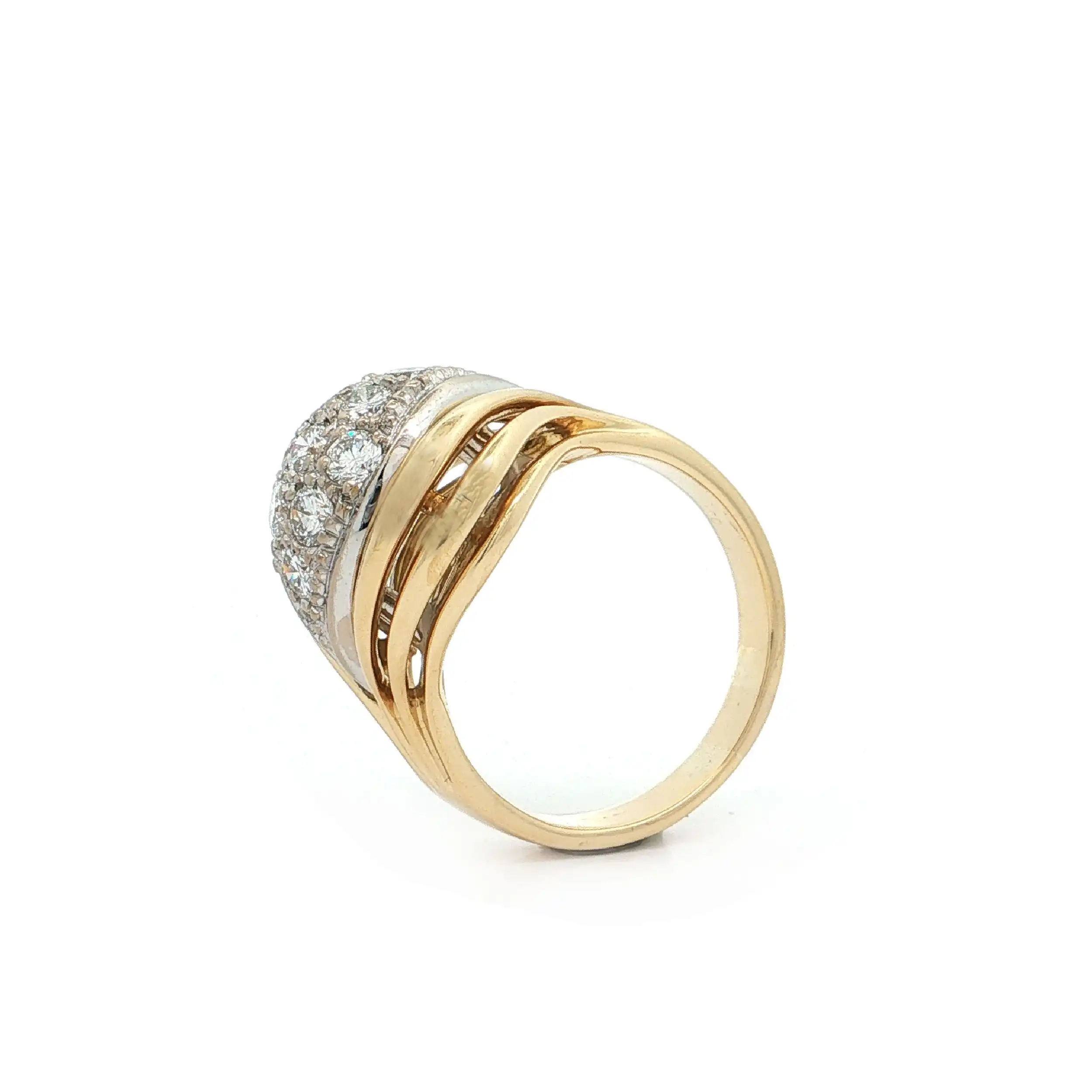 Ring Bicolor mit Brillanten