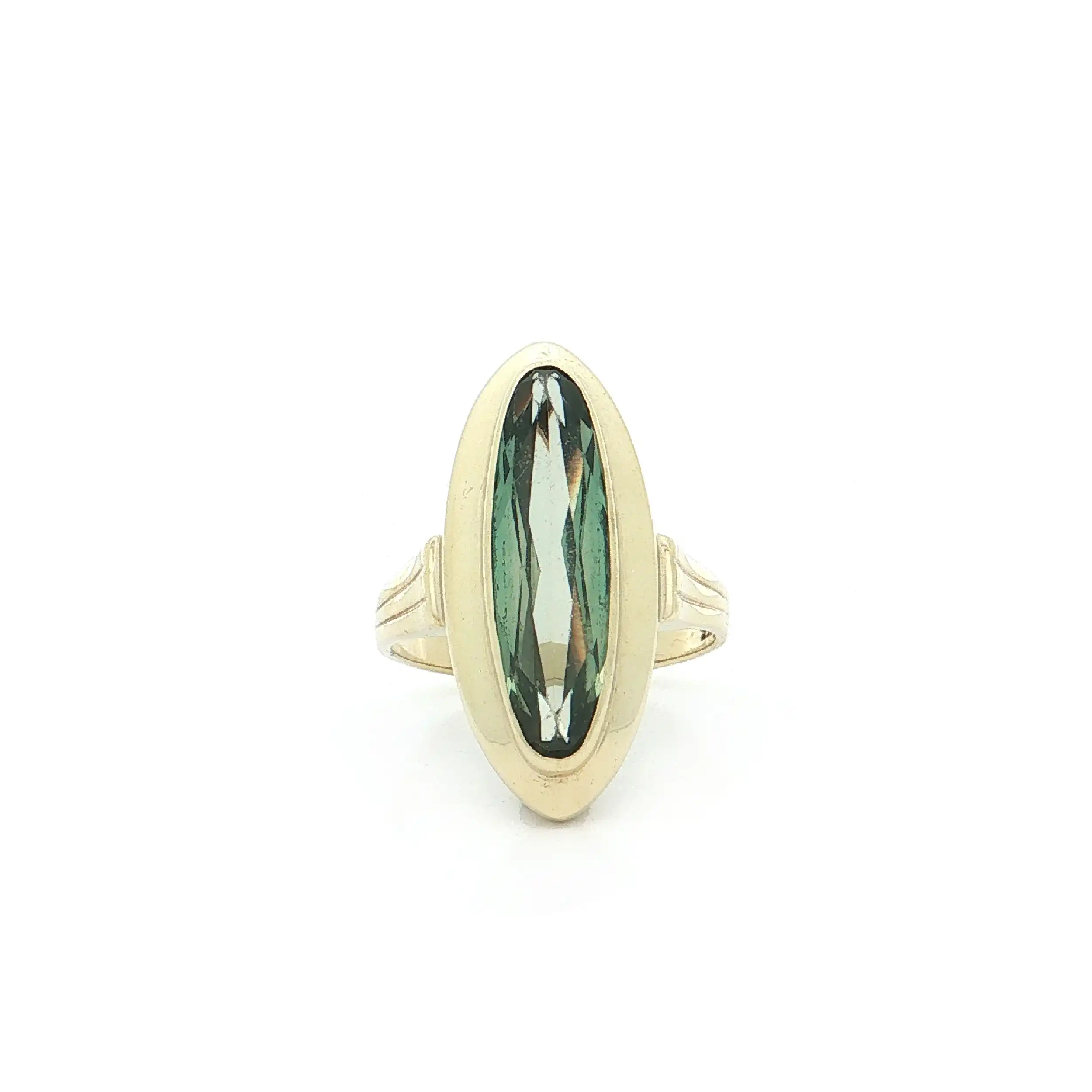 Ring Gelbgold mit grünem Spinell