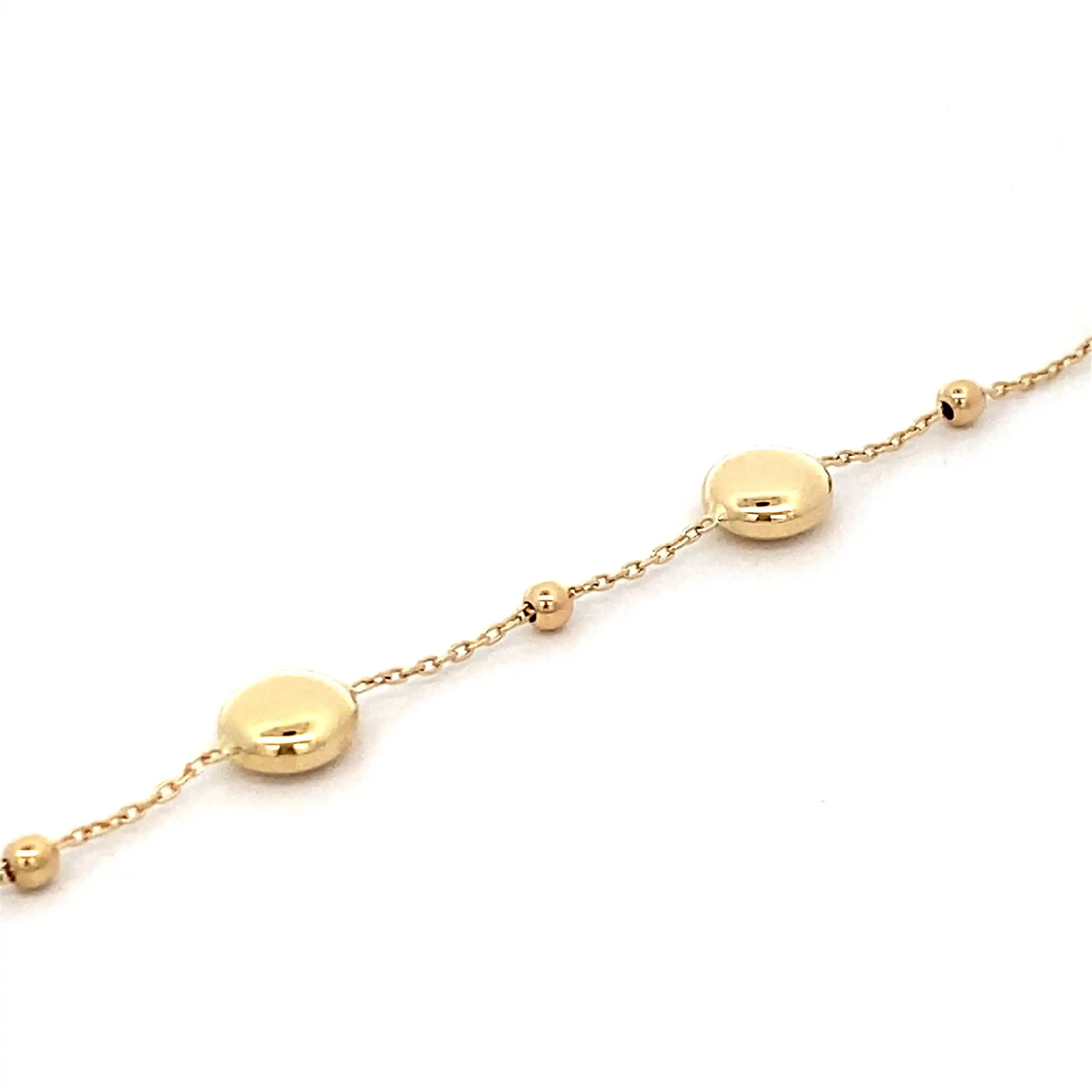 Ankerarmband mit Kugeln und Linsen Gelbgold Ankerarmband mit Kugeln und Linsen Gelbgold
