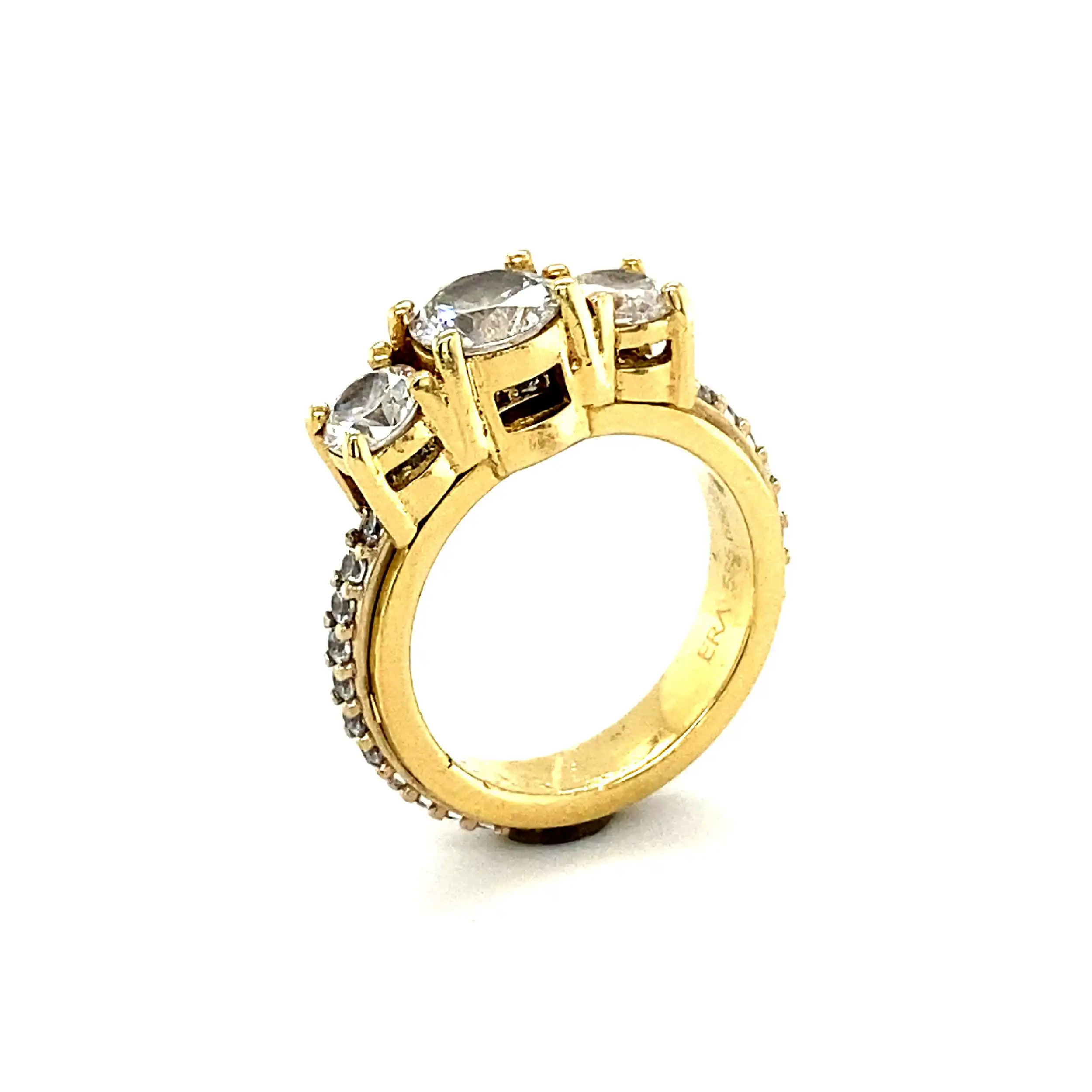 Ring Gelbgold drehbar mit Zirkonia Ring Gelbgold drehbar mit Zirkonia