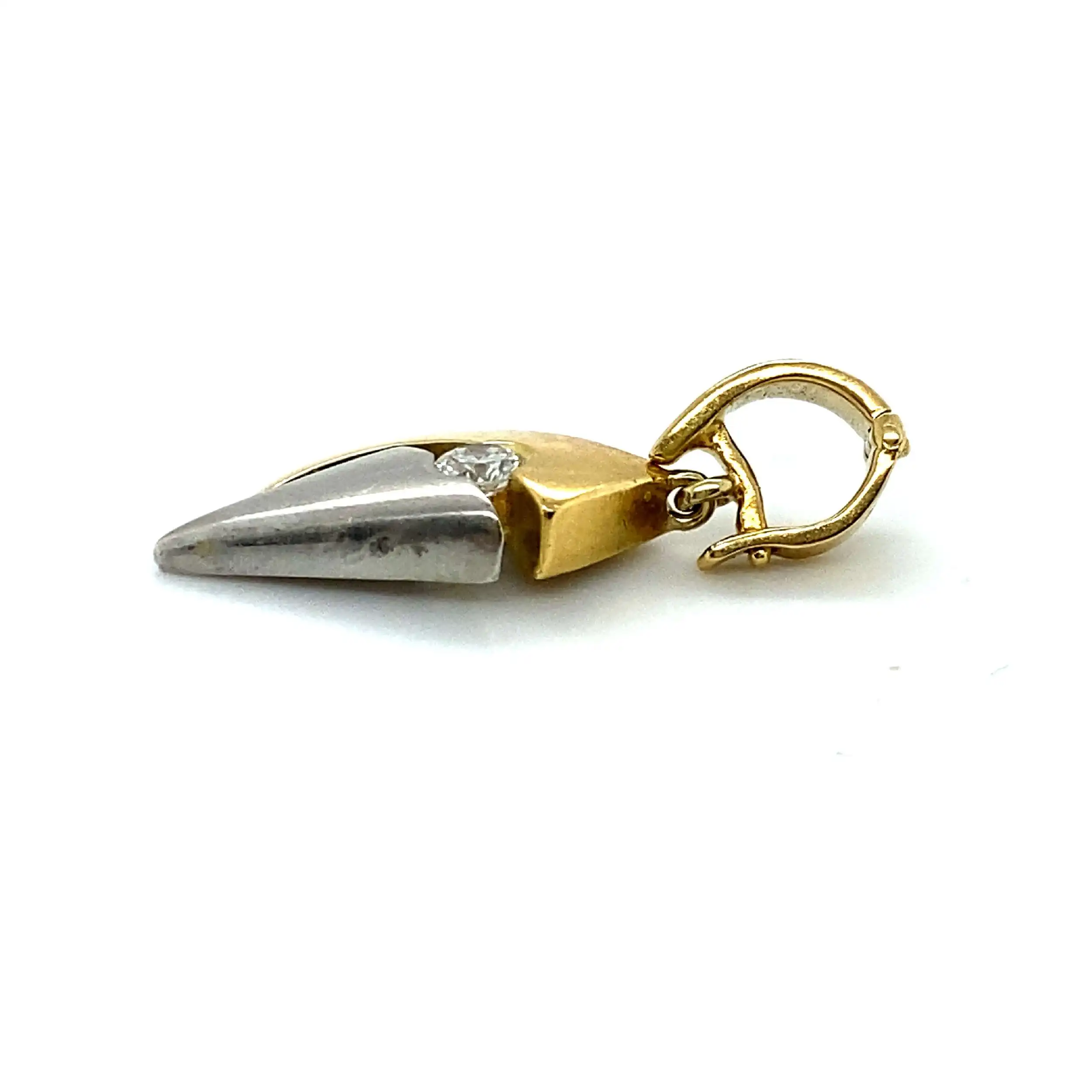 Anhänger/Clip Gelbgold und Platin mit Brillant Anhänger/Clip Gelbgold und Platin mit Brillant