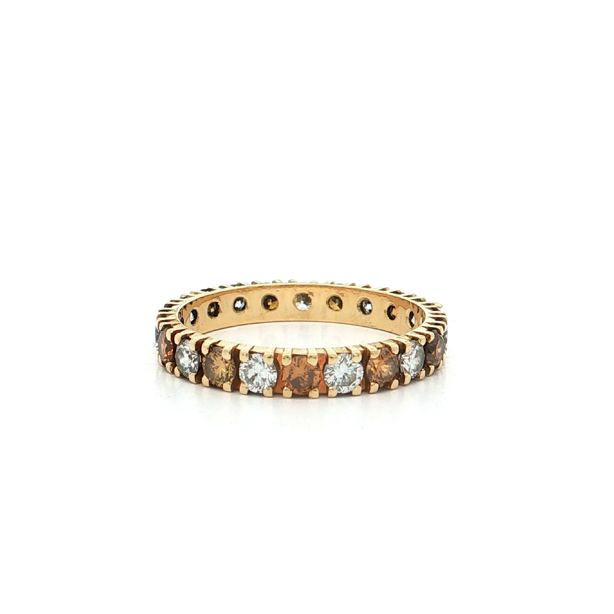 Memoryring Gelbgold mit Fancy Yellow/Brown Brillanten Memoryring Gelbgold mit Fancy Yellow/Brown Brillanten
