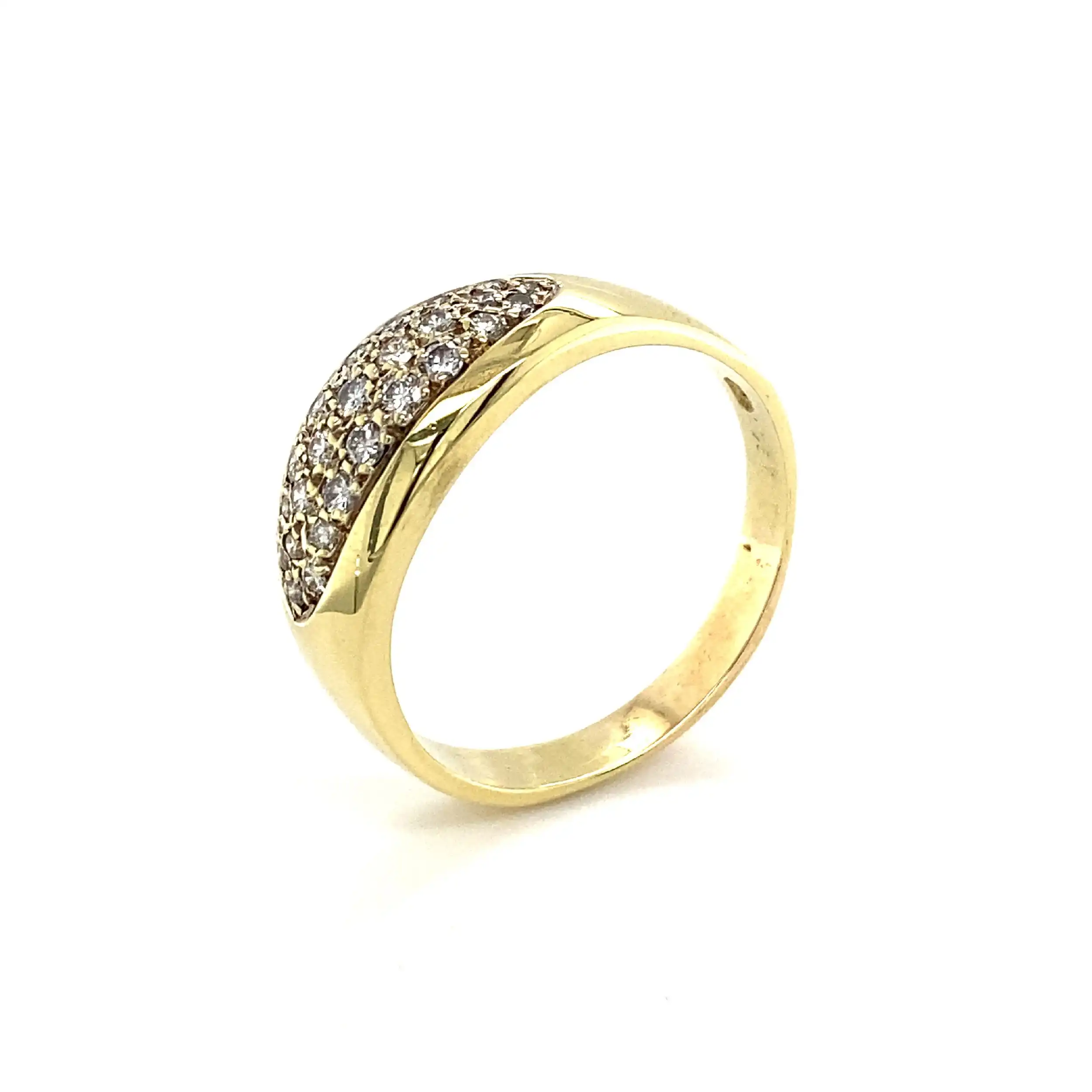 Ring Gelbgold mit Brillanten, graviert mit 0,50ct.
