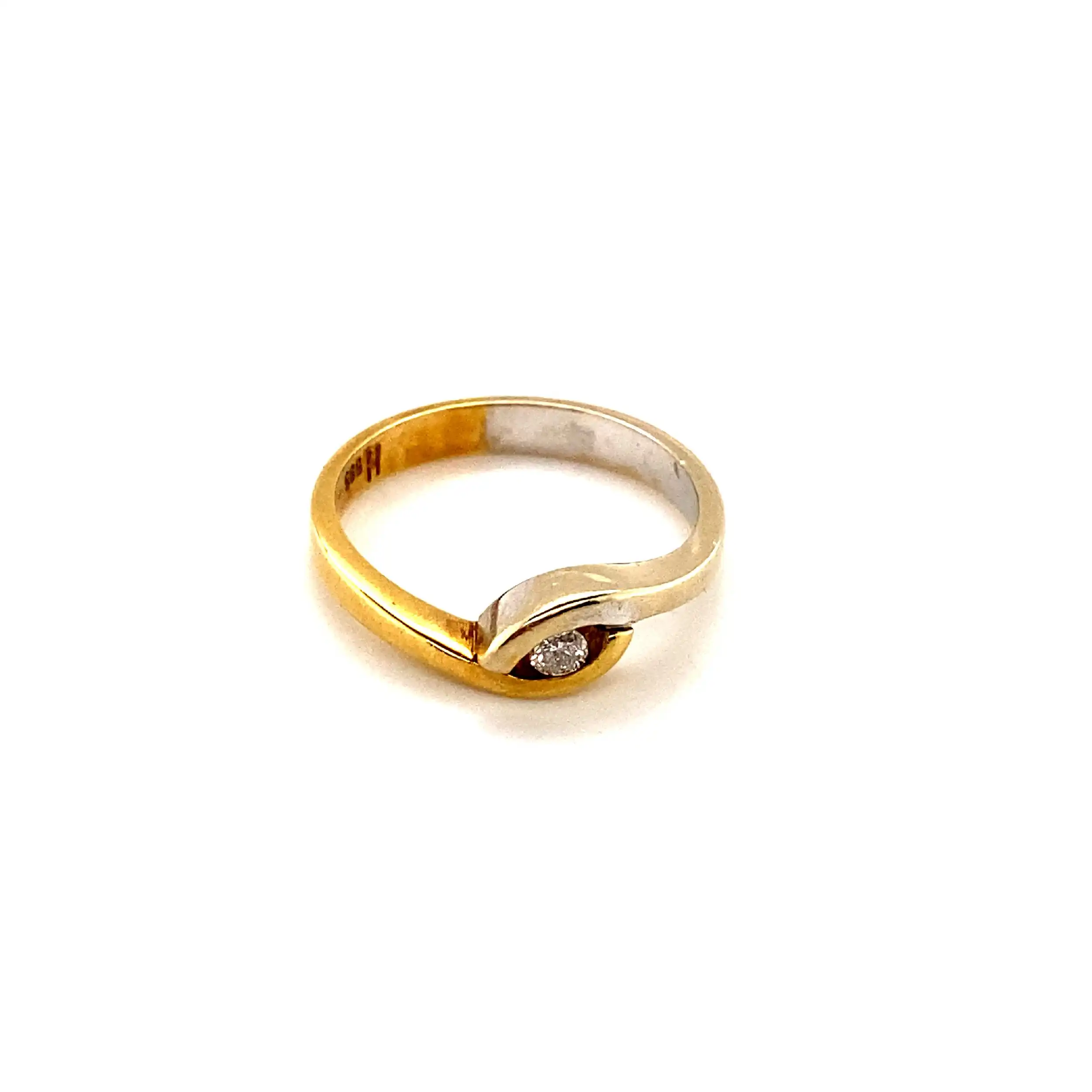 Ring Bicolor mit Brillant