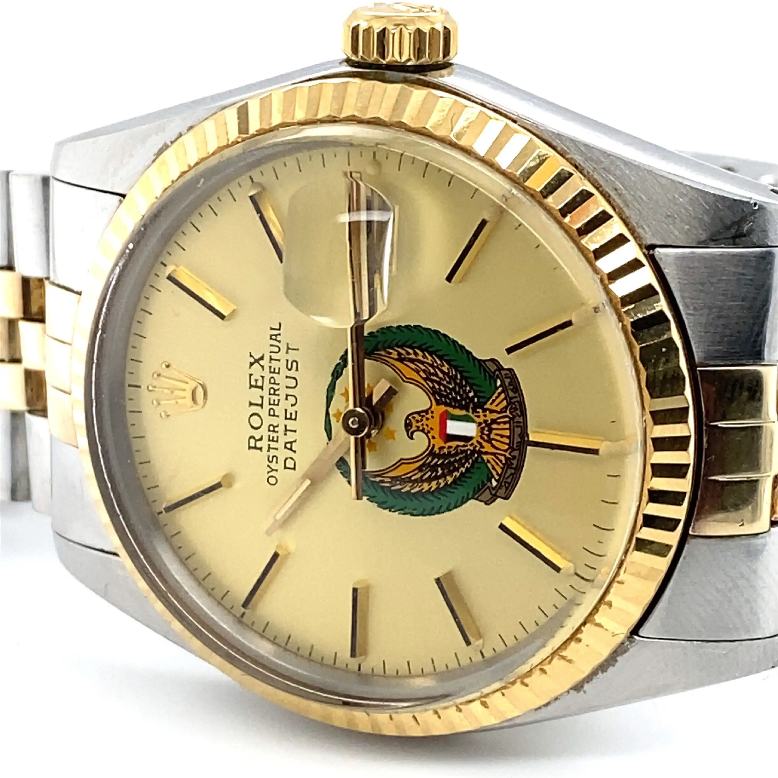 Herrenuhr Rolex Datejust mit UAE Quraishi Adler Military Ziffernblatt Herrenuhr Rolex Datejust mit UAE Quraishi Adler Military Ziffernblatt
