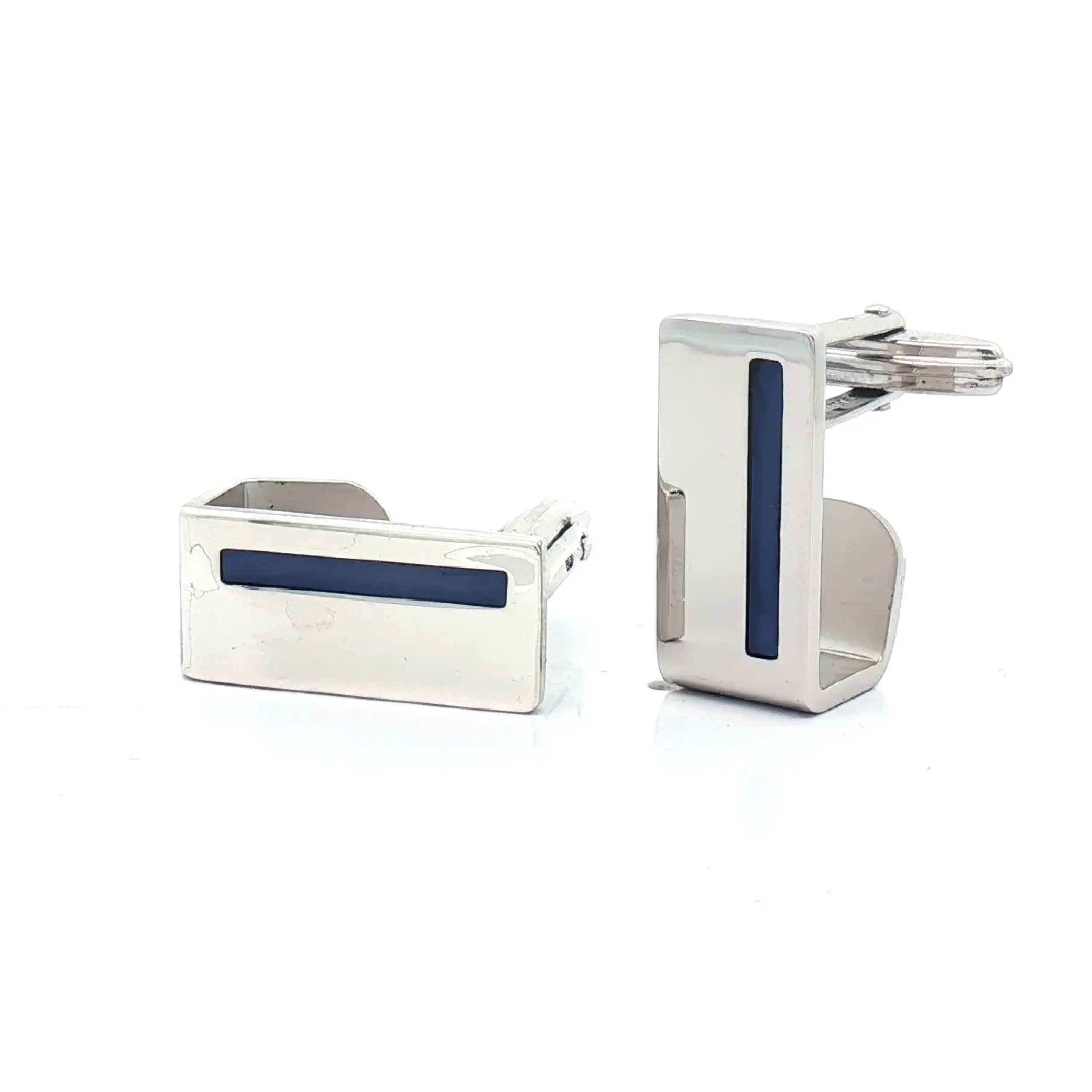 Manschetten Silber Lanvin Paris mit blauen Farbsteinen Manschetten Silber Lanvin Paris mit blauen Farbsteinen