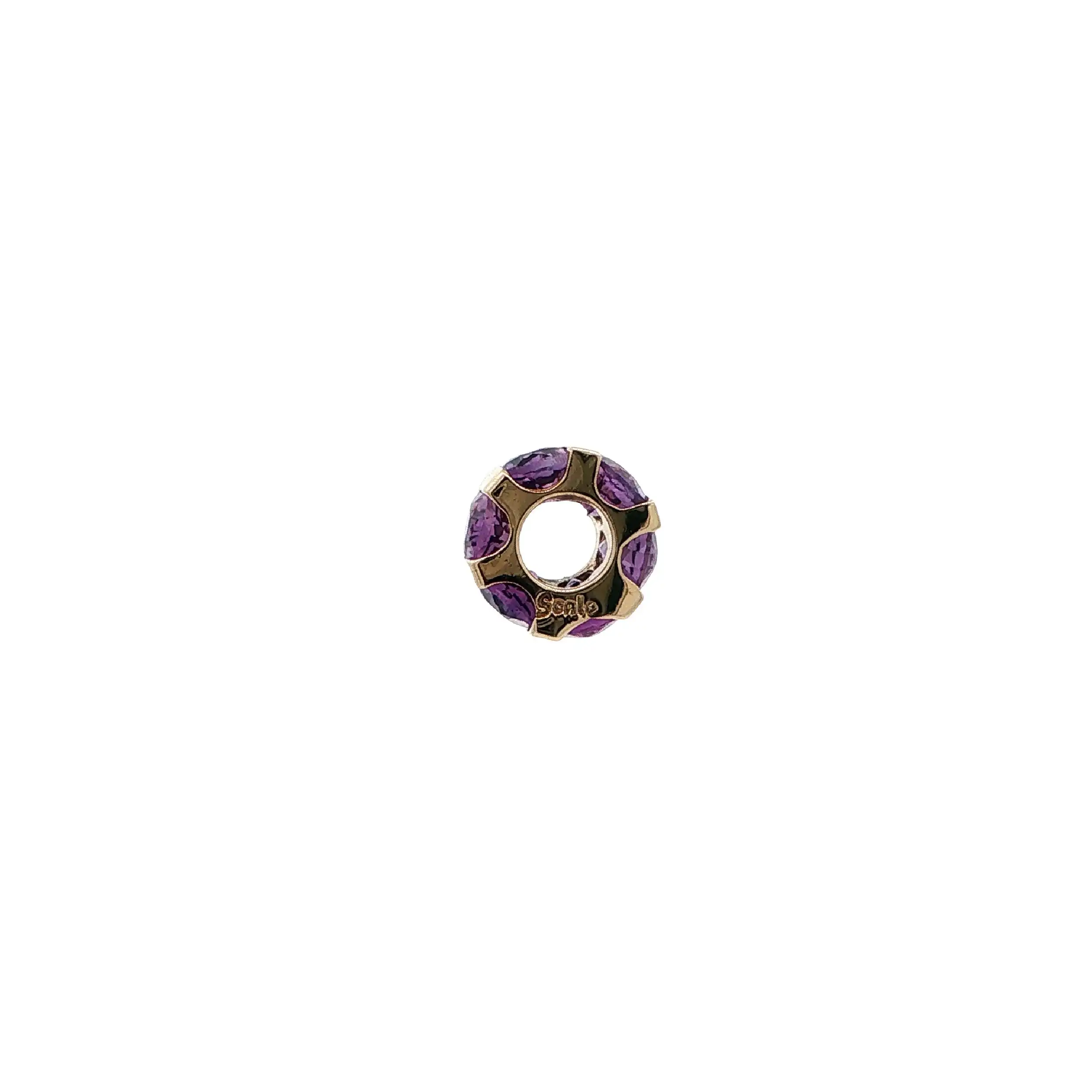 Charm / Anhänger Gelbgold Scala mit Amethysten