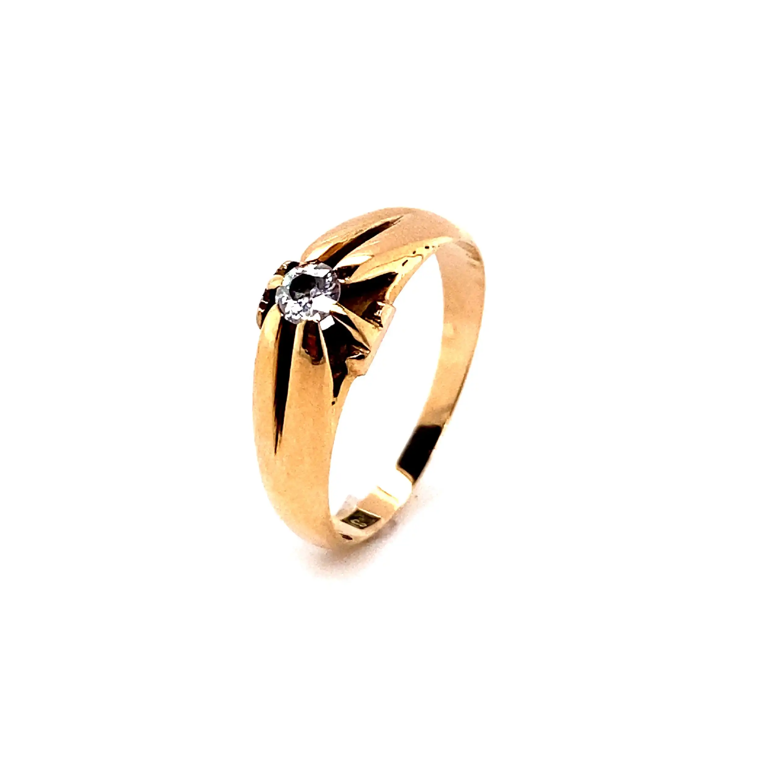 Ring Rosegold mit Altschliff Brillant