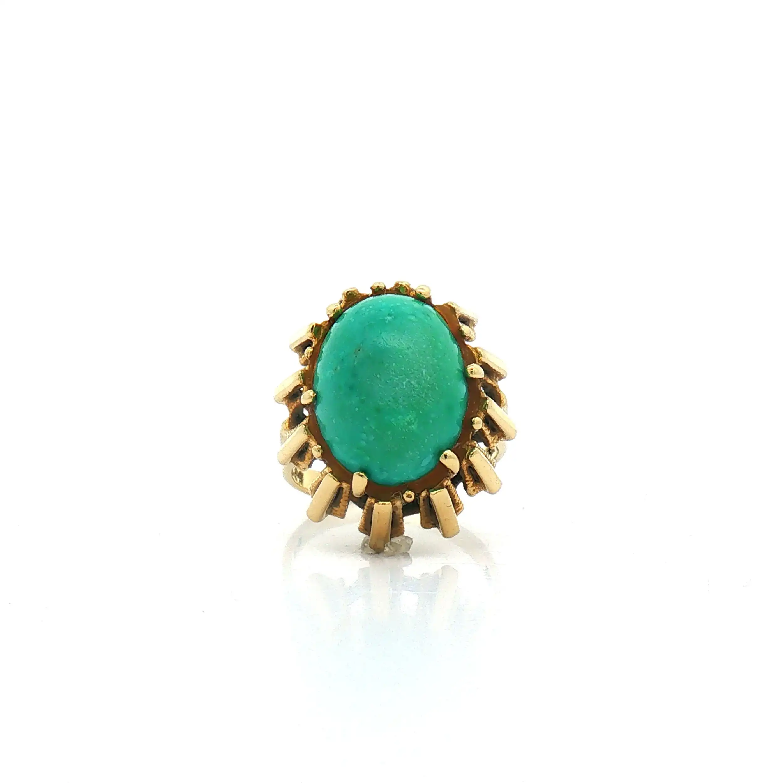 Ring Gelbgold mit Türkis Cabochon Ring Gelbgold mit Türkis Cabochon