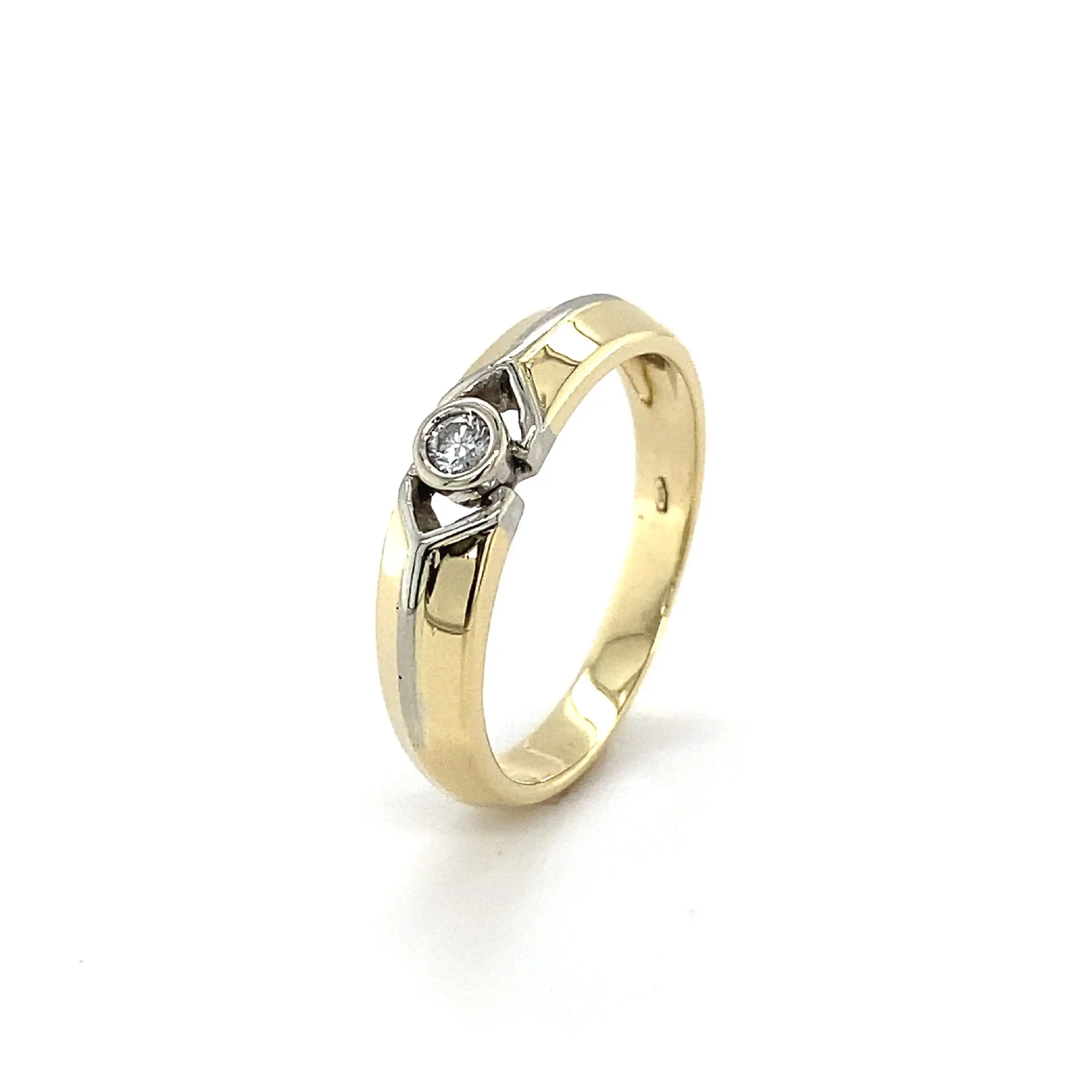 Ring Bicolor mit Brillant Ring Bicolor mit Brillant