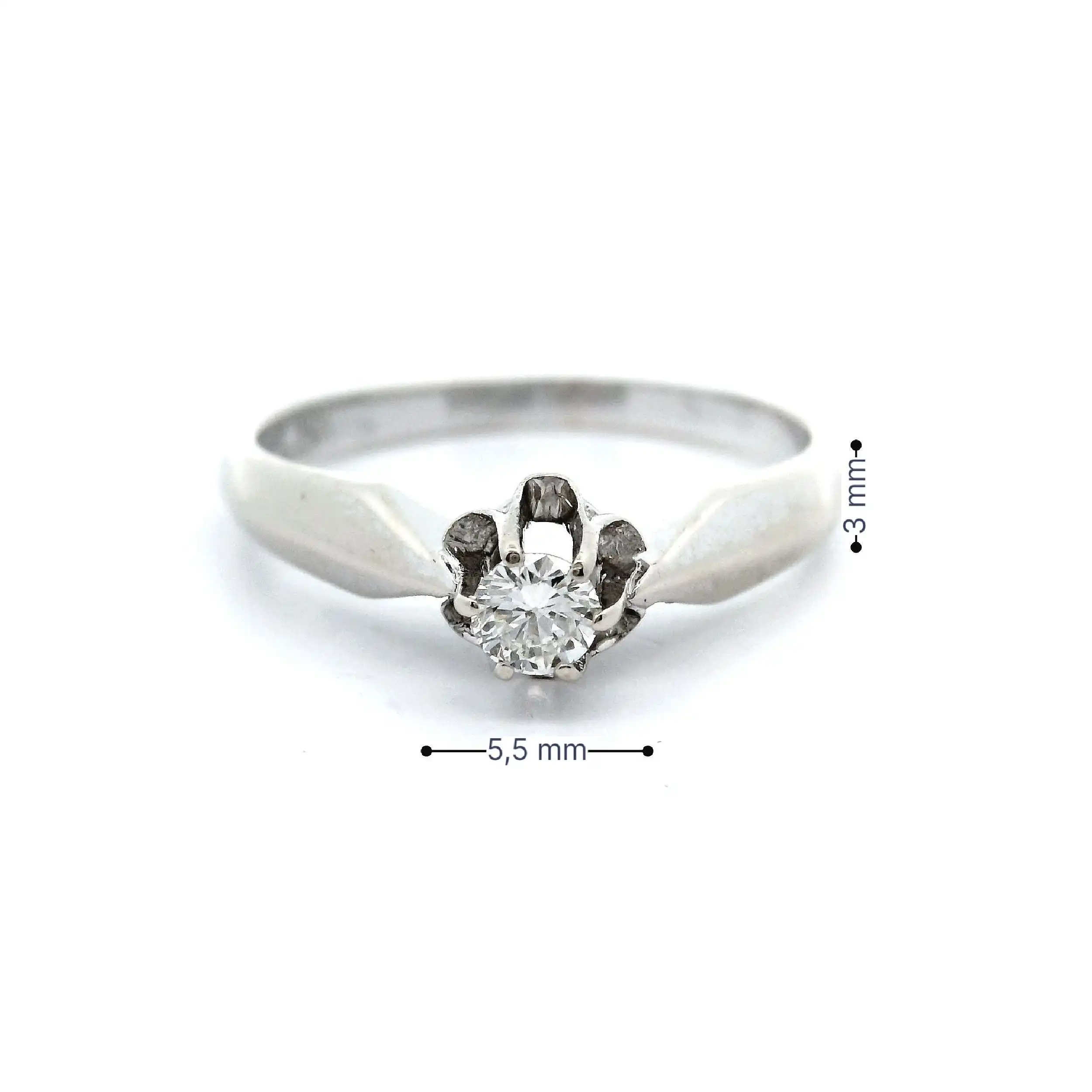 Ring Weißgold mit Brillant Ring Weißgold mit Brillant