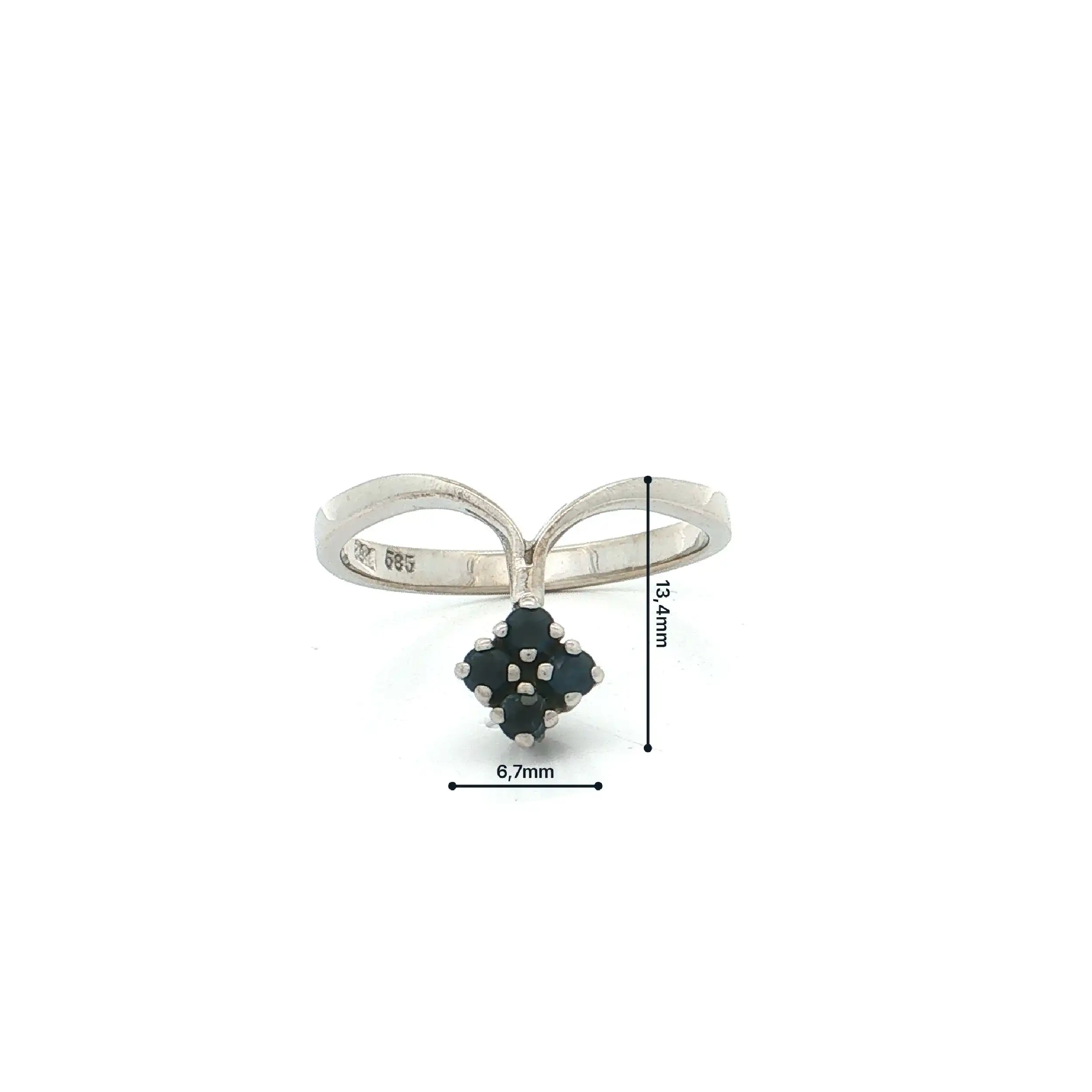 Ring Weißgold mit Saphiren