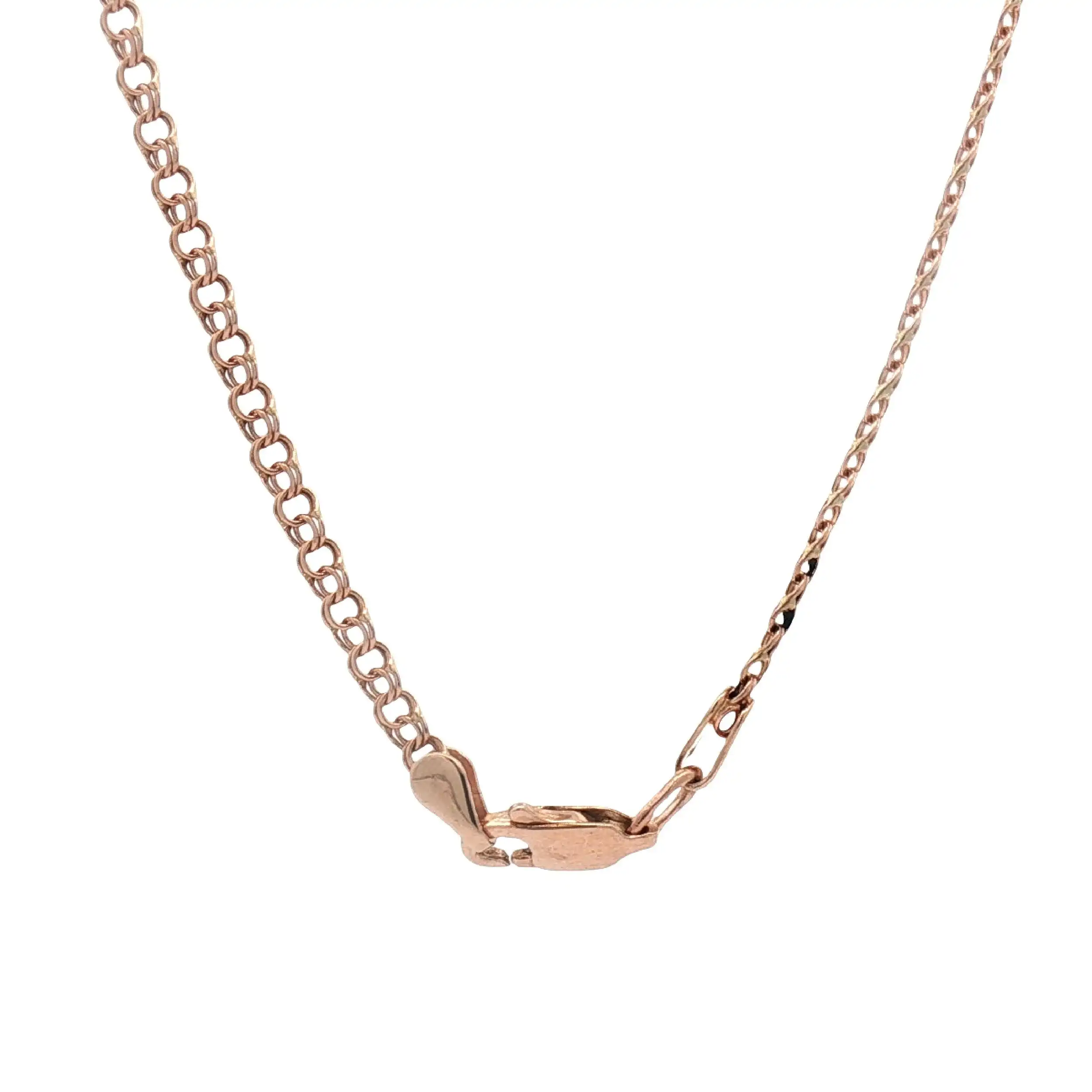 Kette Rotgold mit Herzanhänger und Zirkonia