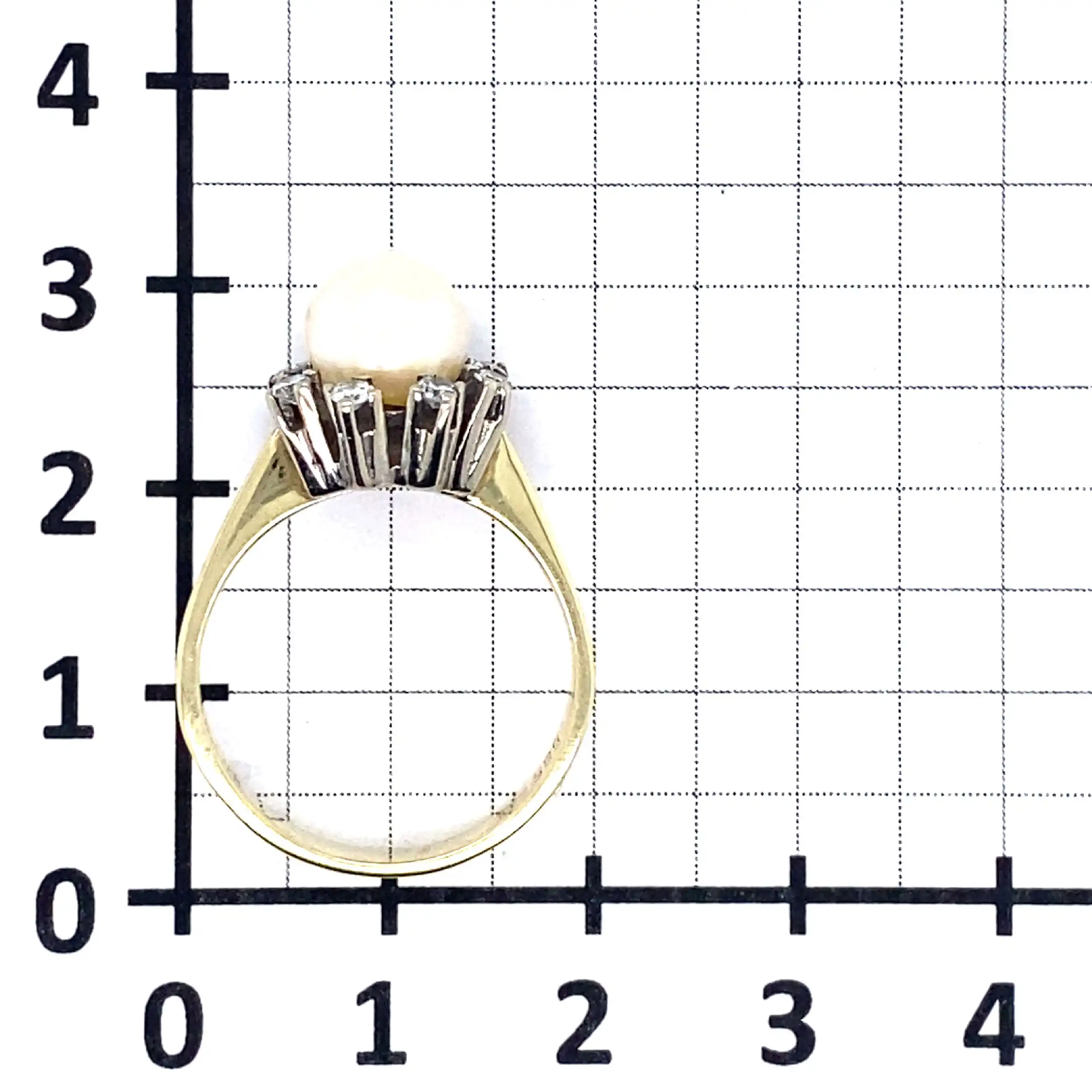 Ring Gelbgold mit Perle und Brillanten Ring Gelbgold mit Perle und Brillanten
