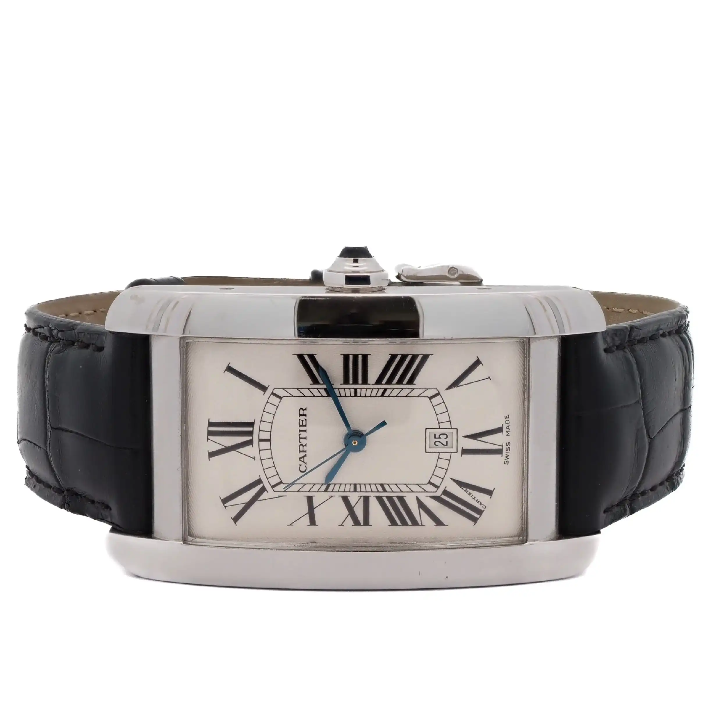 Herrenuhr Cartier Tank Americaine Weißgold Fullset Herrenuhr Cartier Tank Americaine Weißgold Fullset