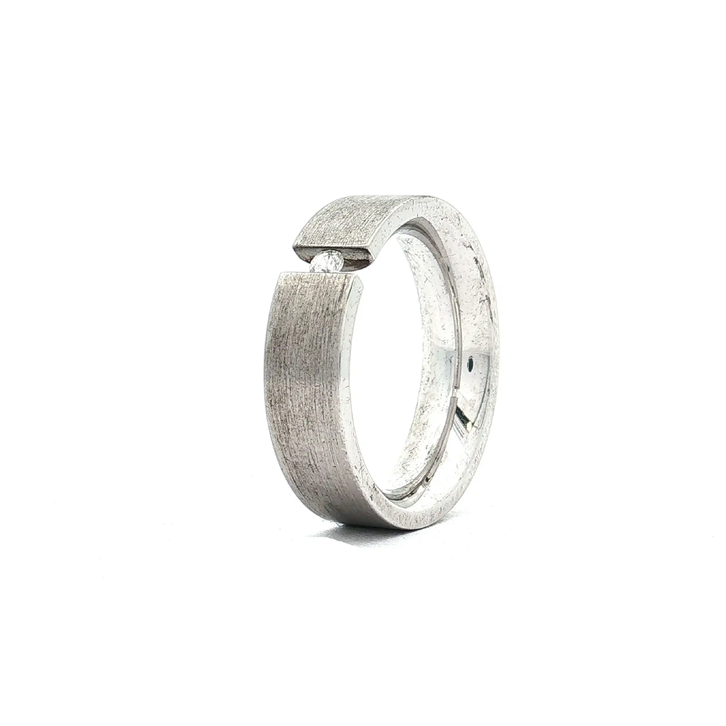 Spannring Xen mit Zirkonia Stahl Spannring Xen mit Zirkonia Stahl