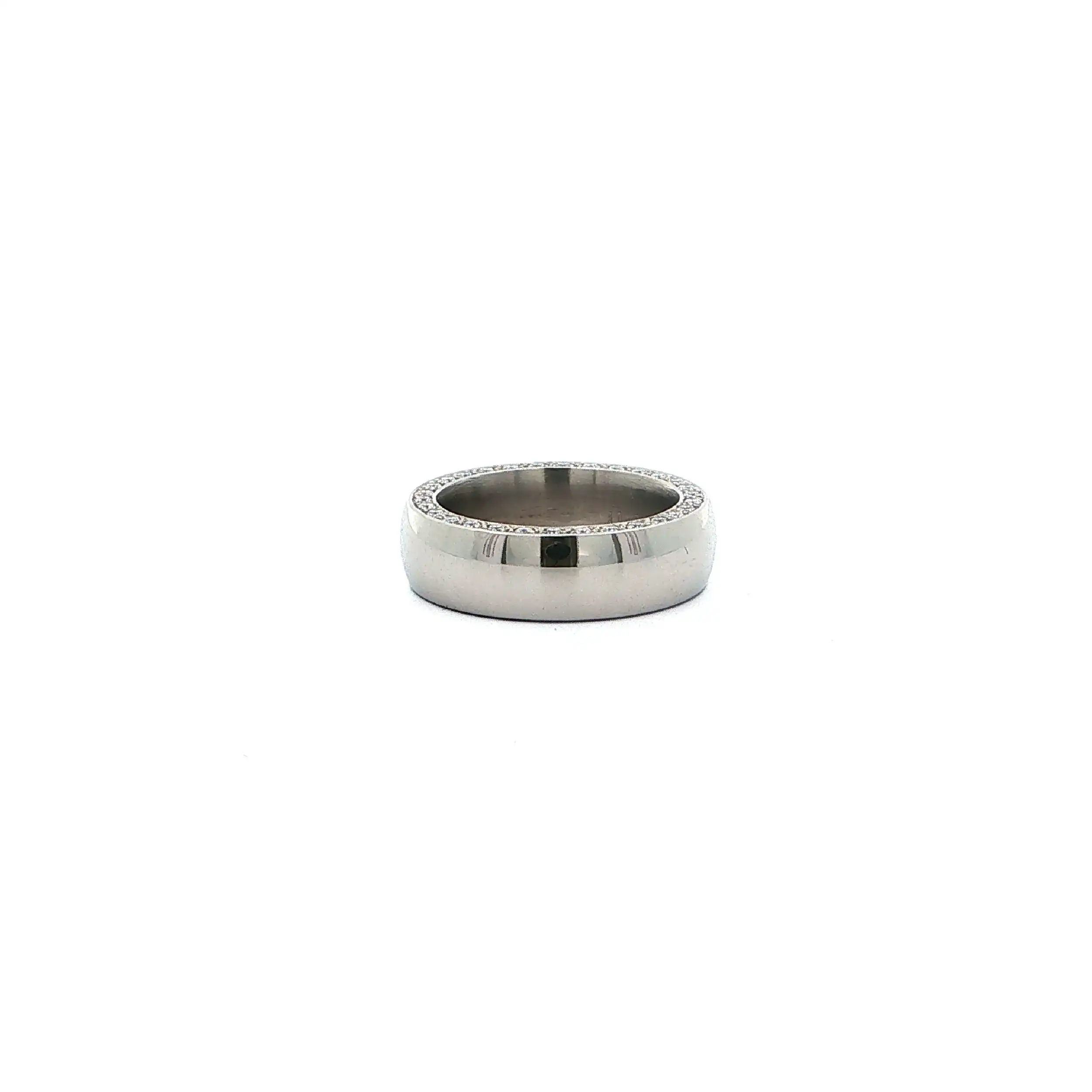 Ring Palladium mit Brillanten, graviert mit 0,60ct.
