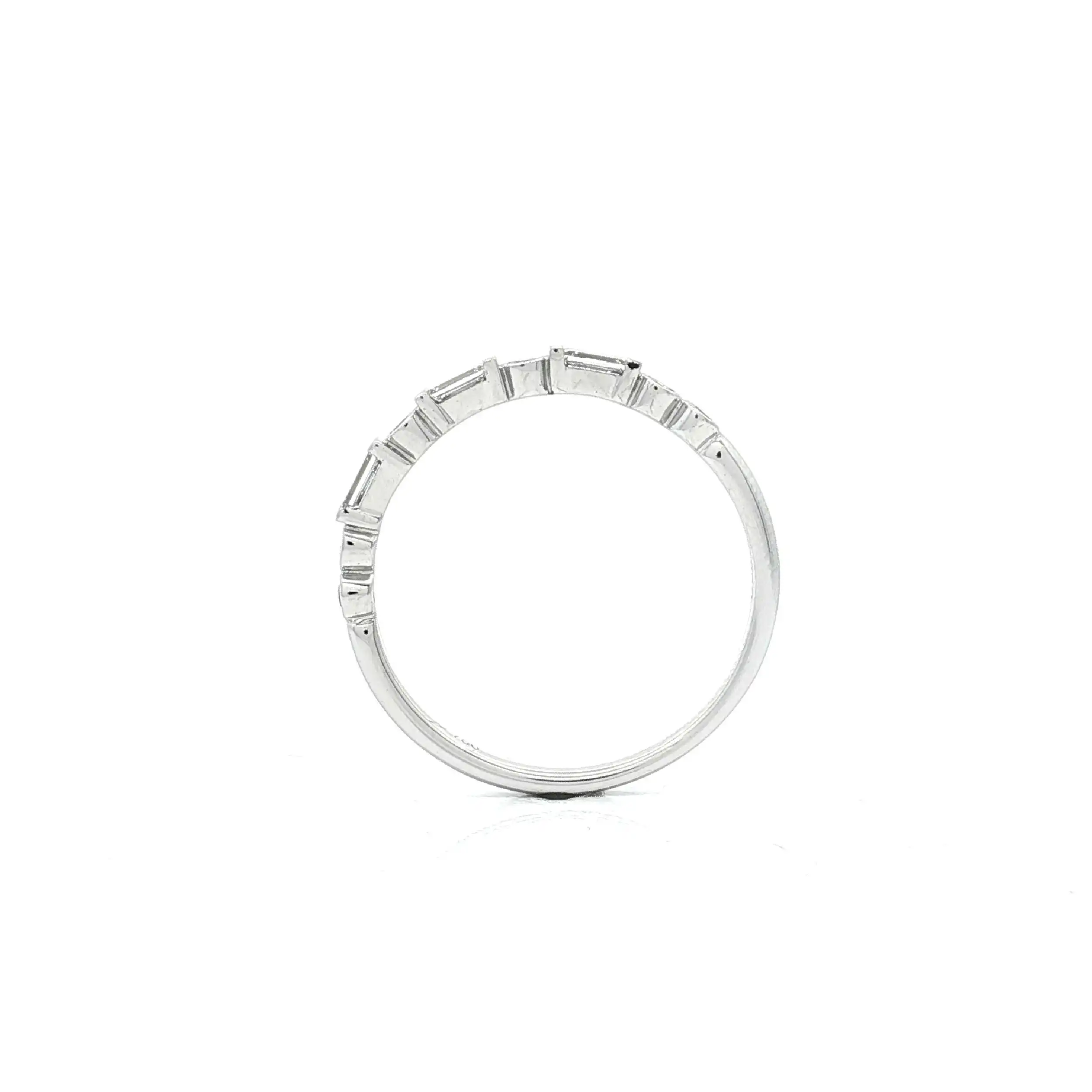Halbmemoryring Weißgold mit Brillanten und Diamanten Halbmemoryring Weißgold mit Brillanten und Diamanten