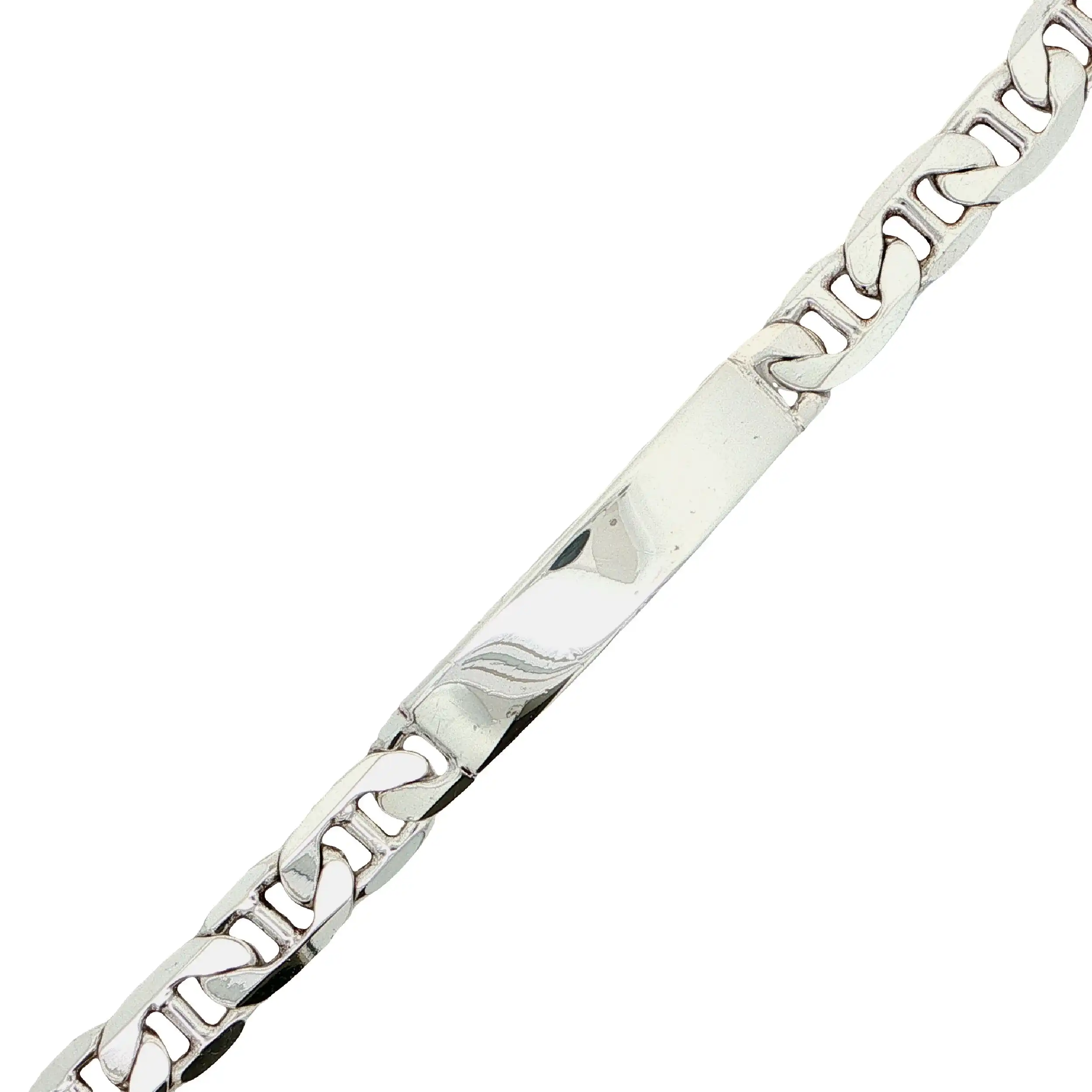 Ident-Panzerarmband Silber Ident-Panzerarmband Silber
