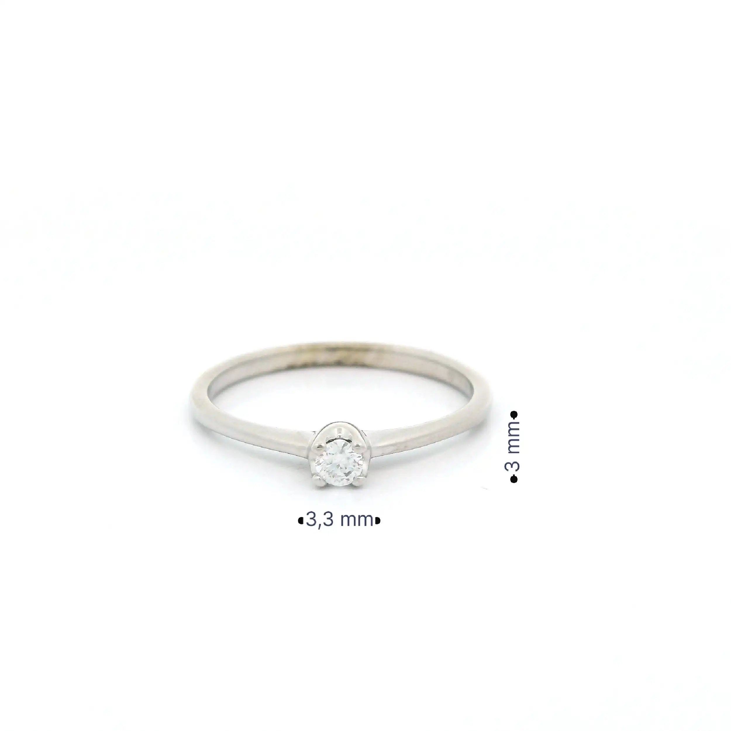 Ring Weißgold mit Brillant Christ