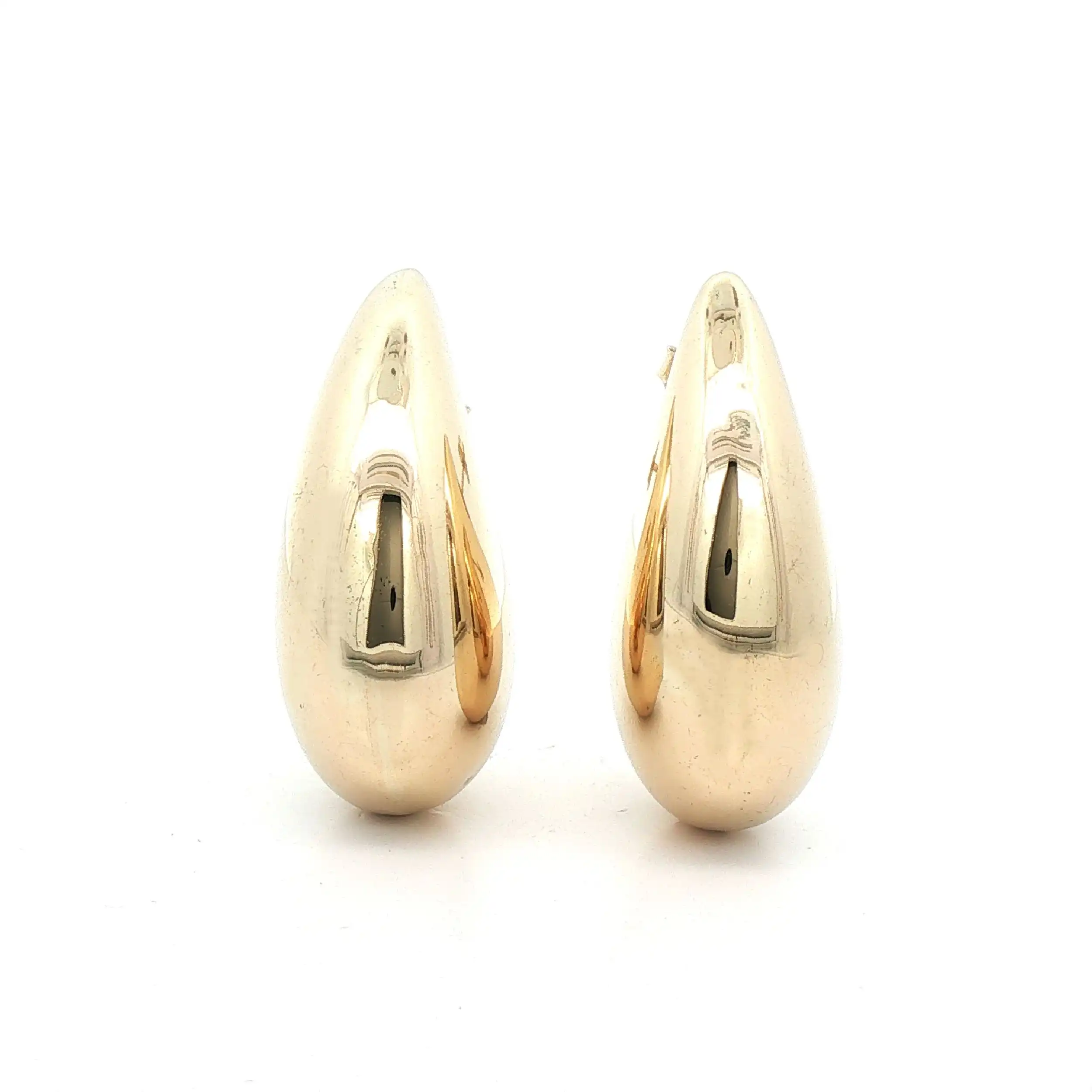 Ohrstecker Gelbgold Tropfen Hohl