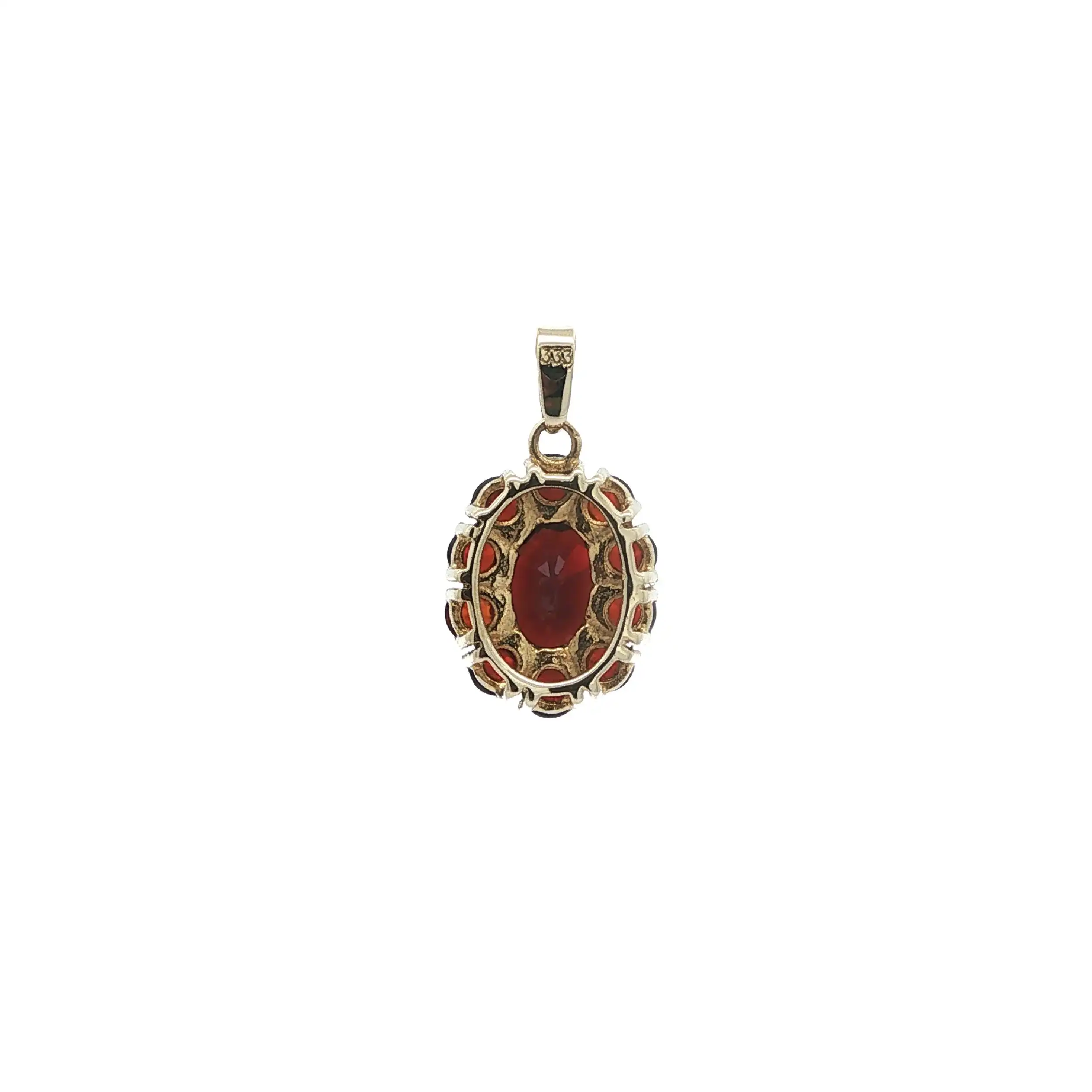 Anhänger Gelbgold mit Granat