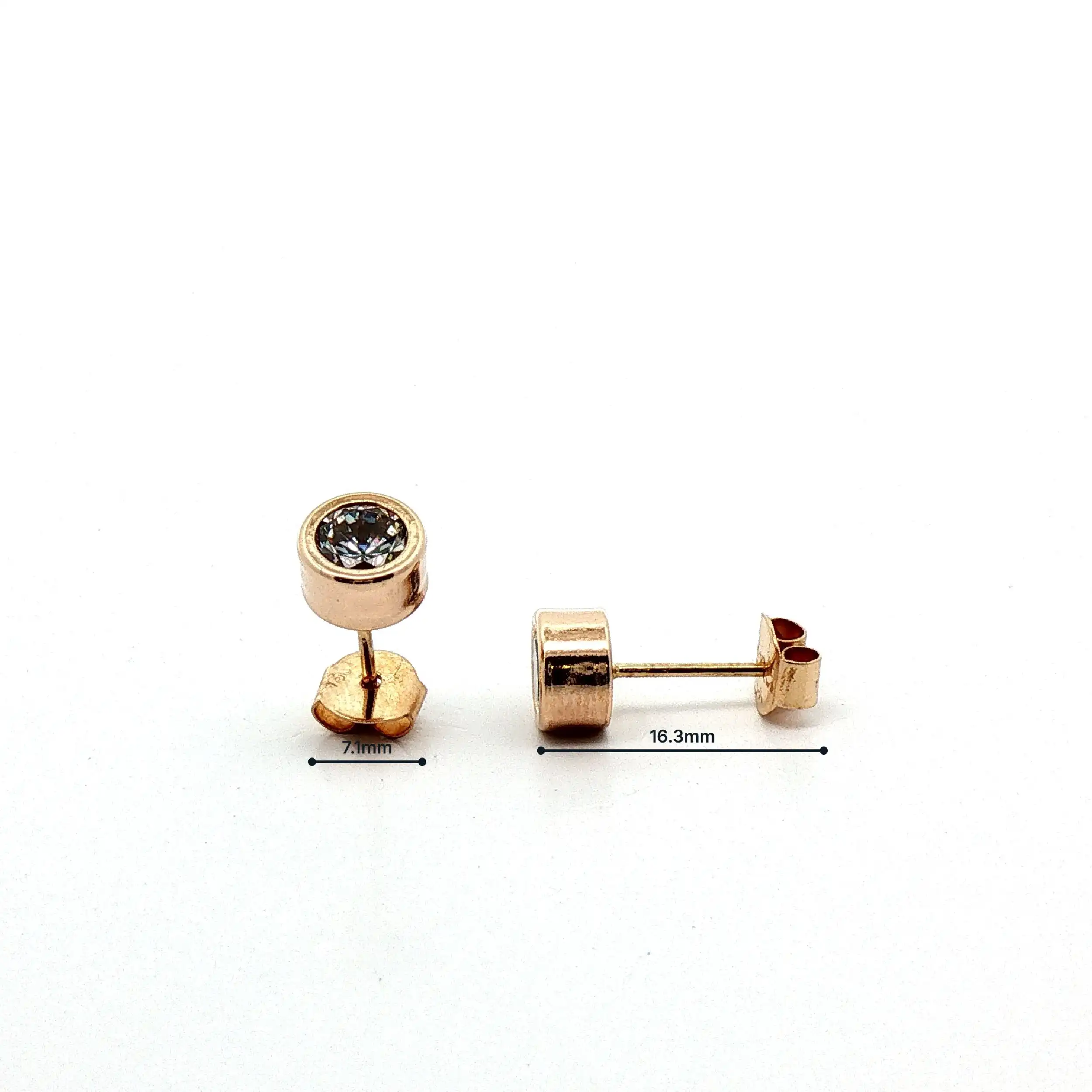 Ohrstecker Gelbgold mit Zirkonia Ohrstecker Gelbgold mit Zirkonia