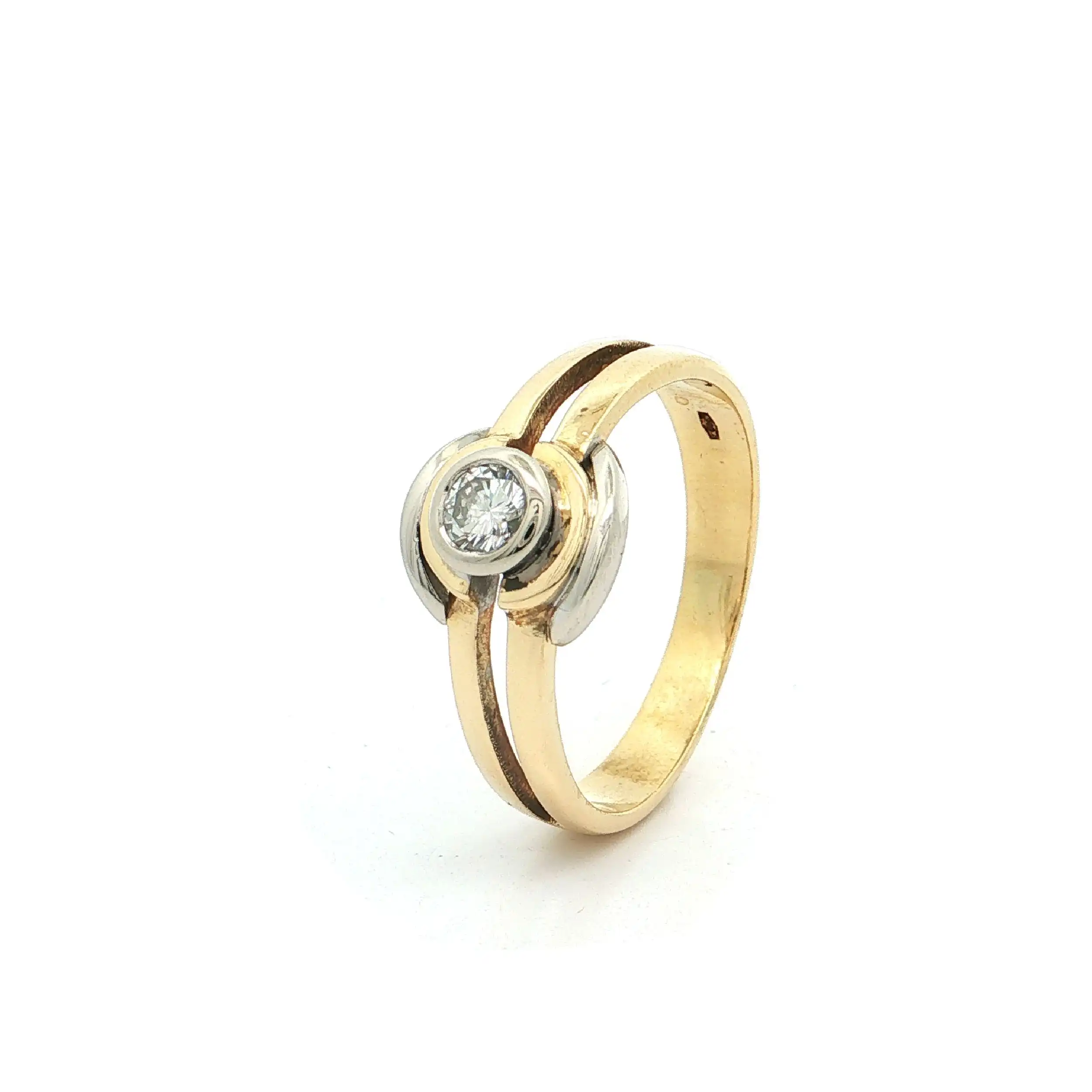 Ring Bicolor mit Brillant