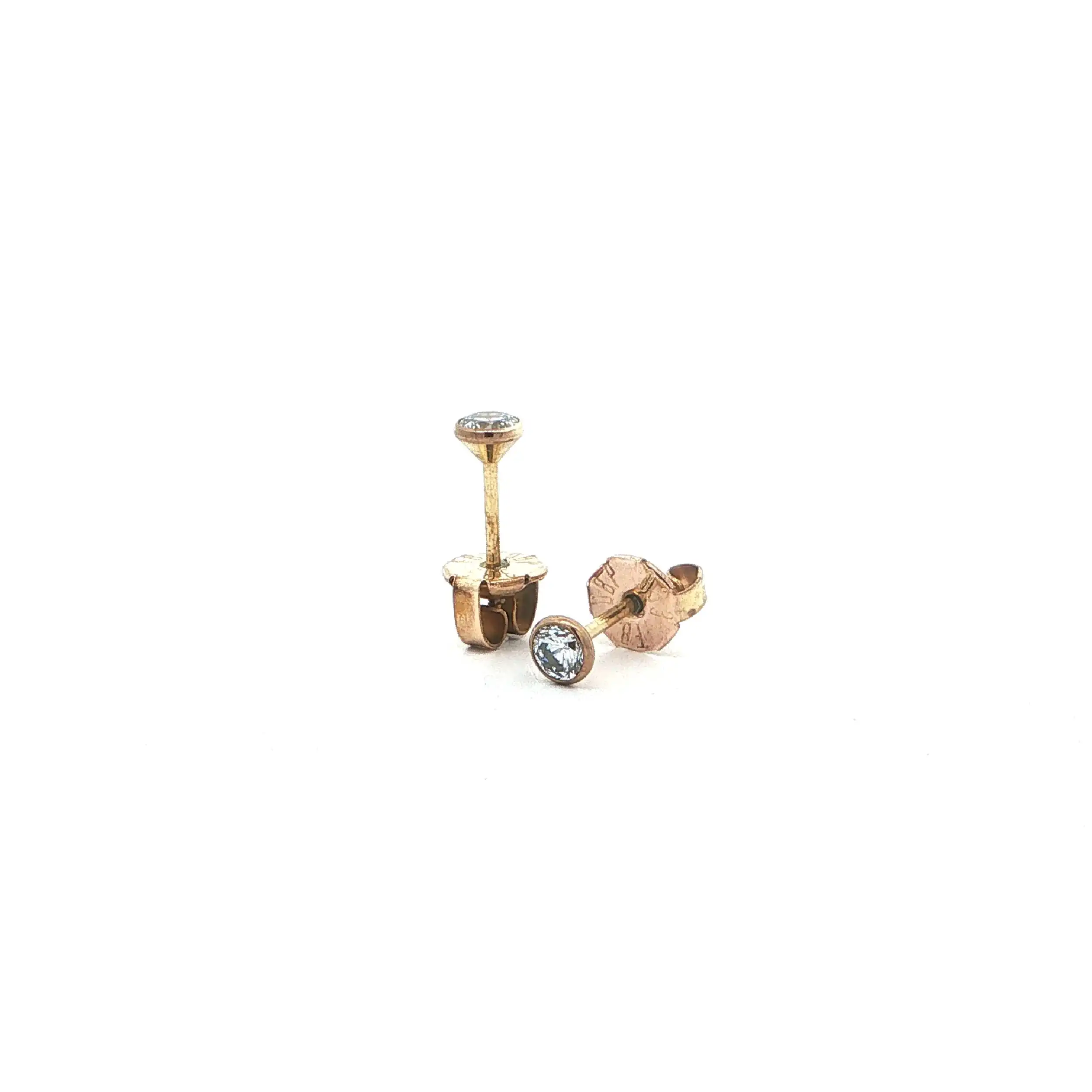 Ohrstecker Gelbgold mit Zirkonia