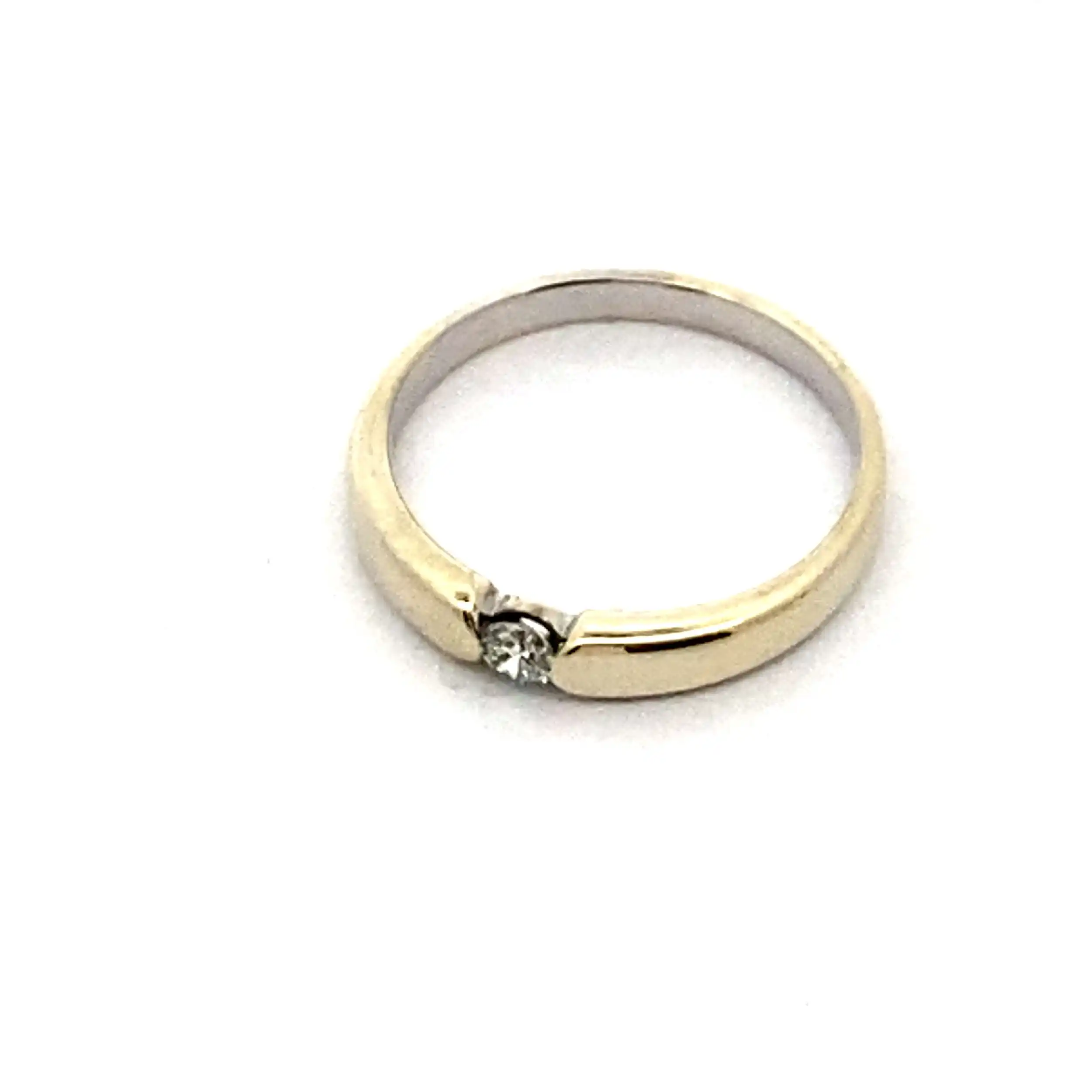 Ring Weißgold "Christ" mit Solitär Brillant, graviert mit 0,10ct Ring Weißgold "Christ" mit Solitär Brillant, graviert mit 0,10ct