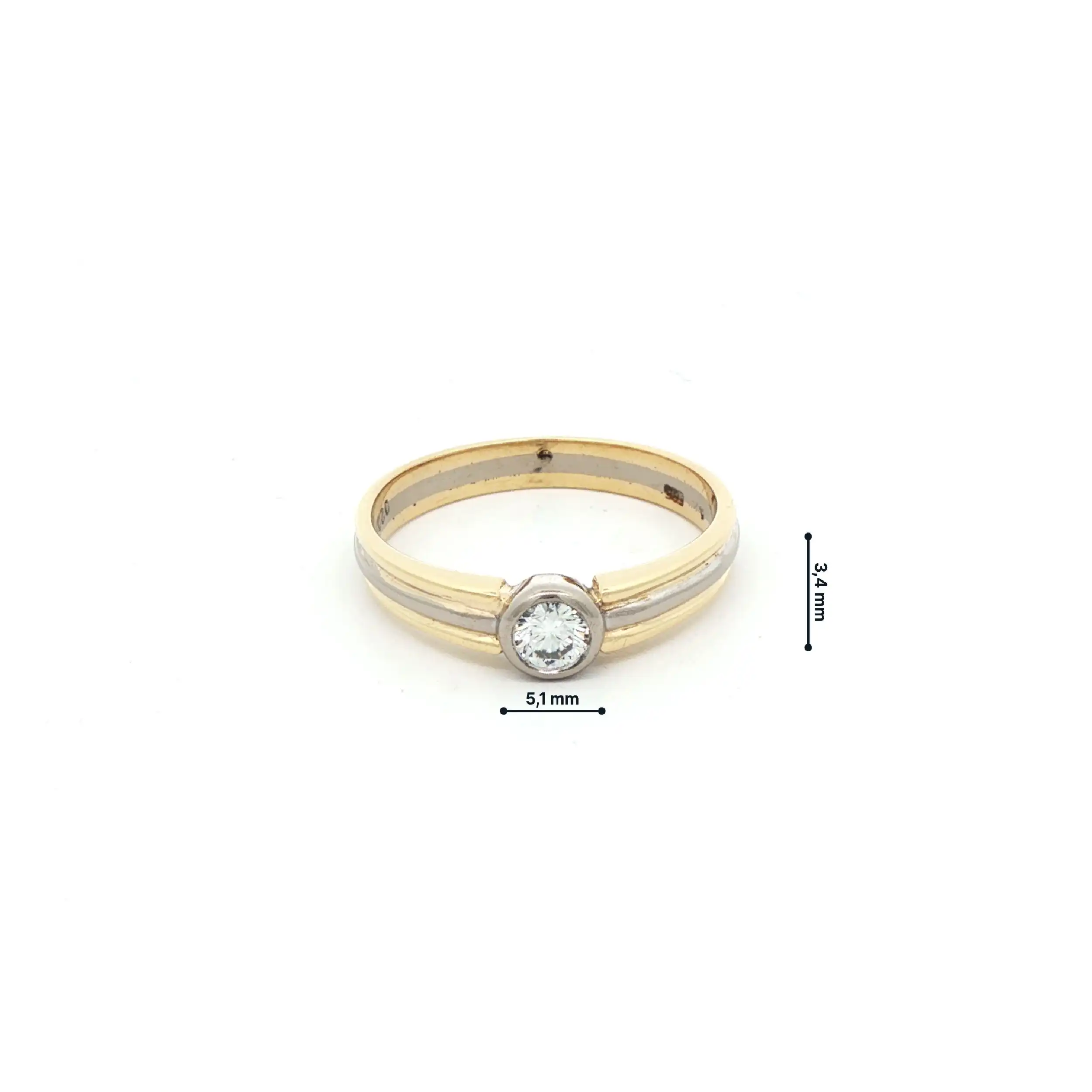 Ring Bicolor mit Brillanten