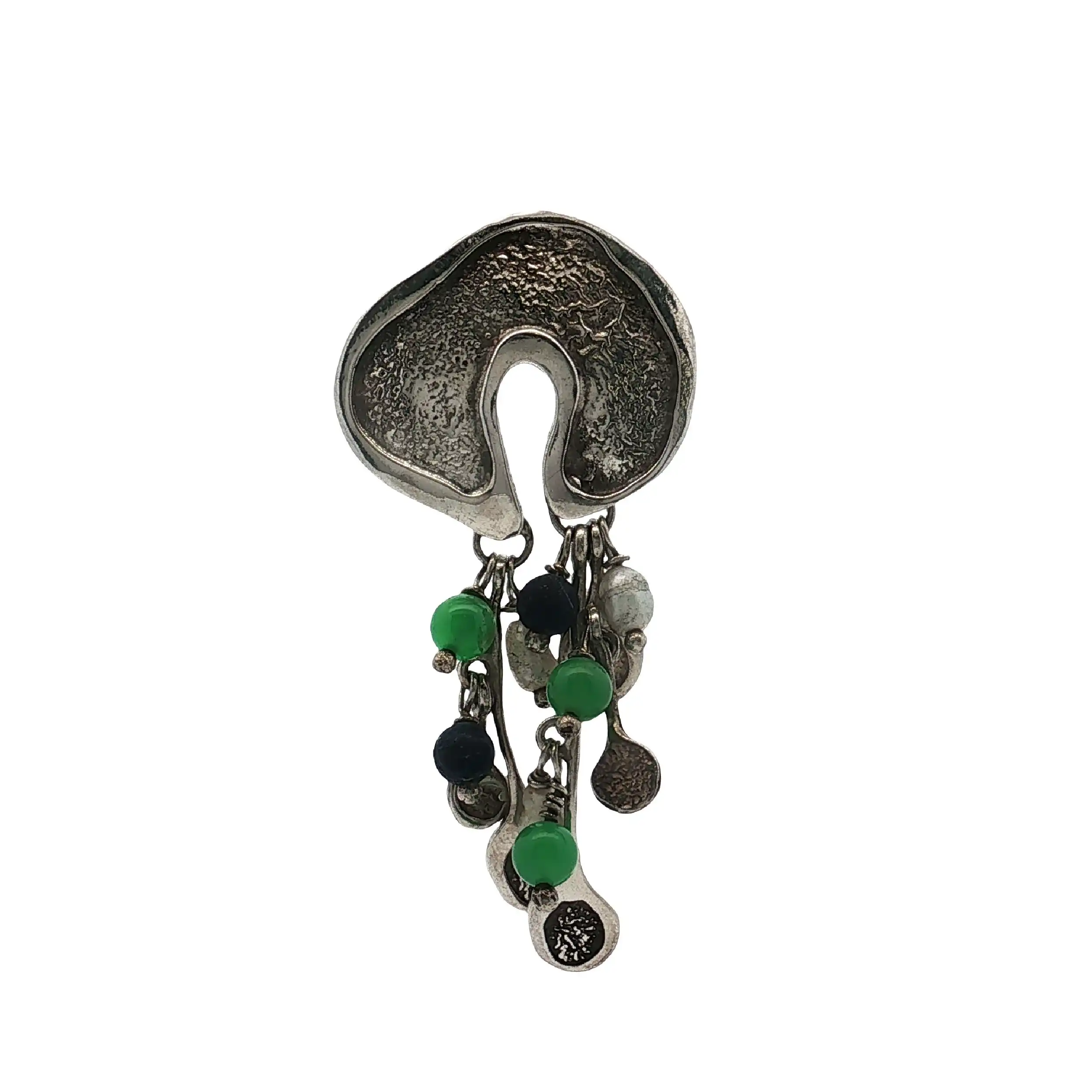 Brosche Silber mit Farbsteinen Brosche Silber mit Farbsteinen