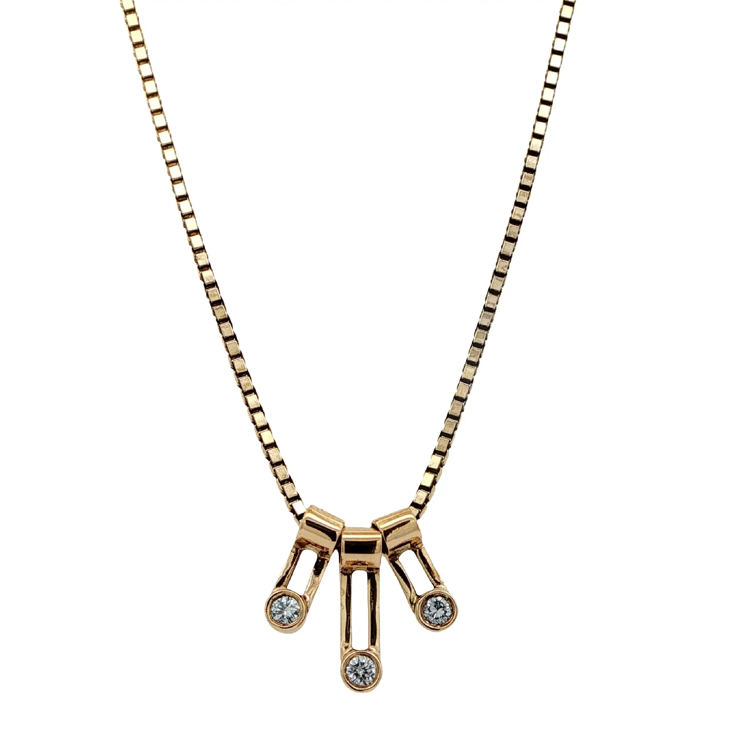 Venezianerkette Gelbgold mit Anhängern & Brillanten
