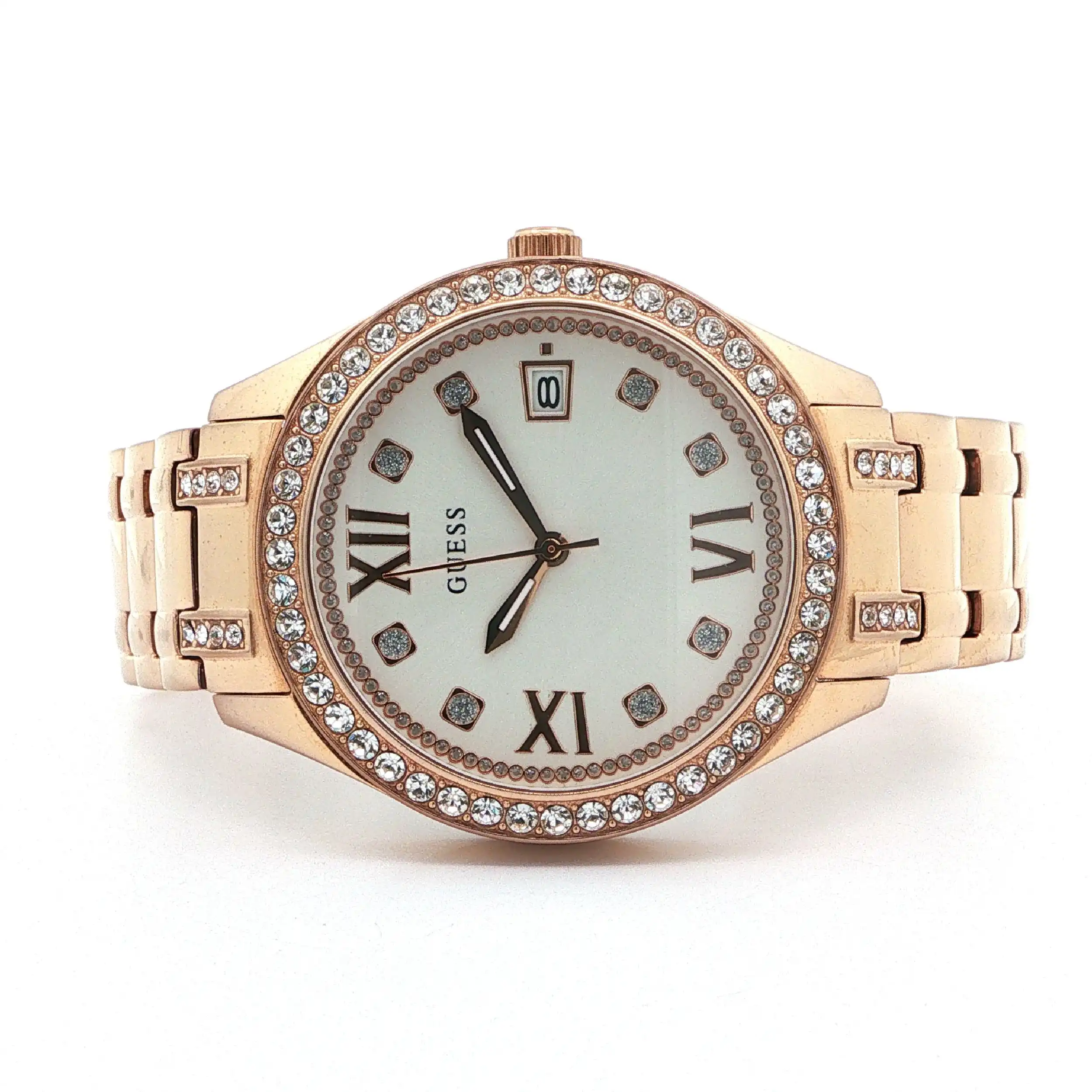 Damenuhr Guess "Anna" mit Zirkonia vergoldet Damenuhr Guess "Anna" mit Zirkonia vergoldet