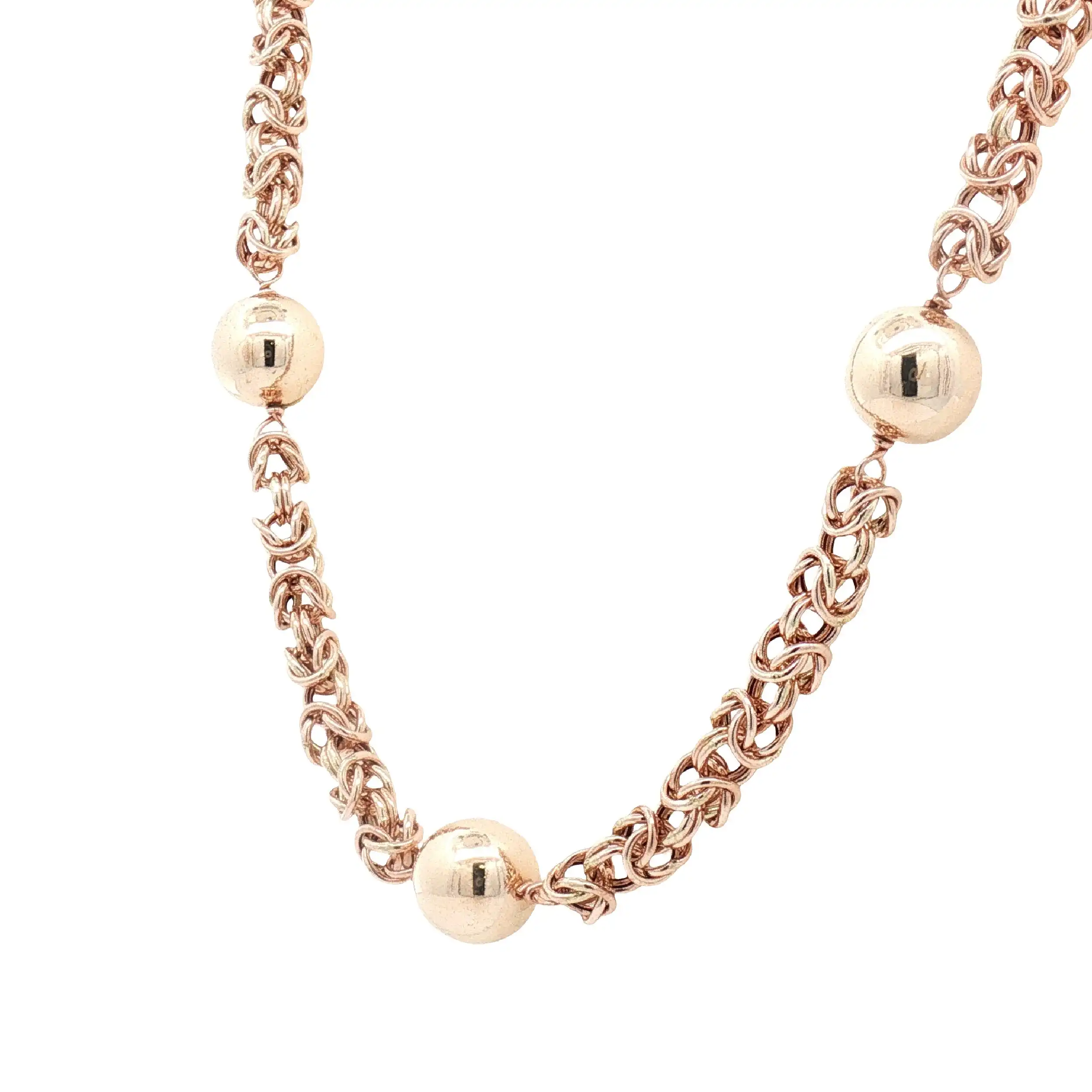 Kette Roségold mit Kugeln