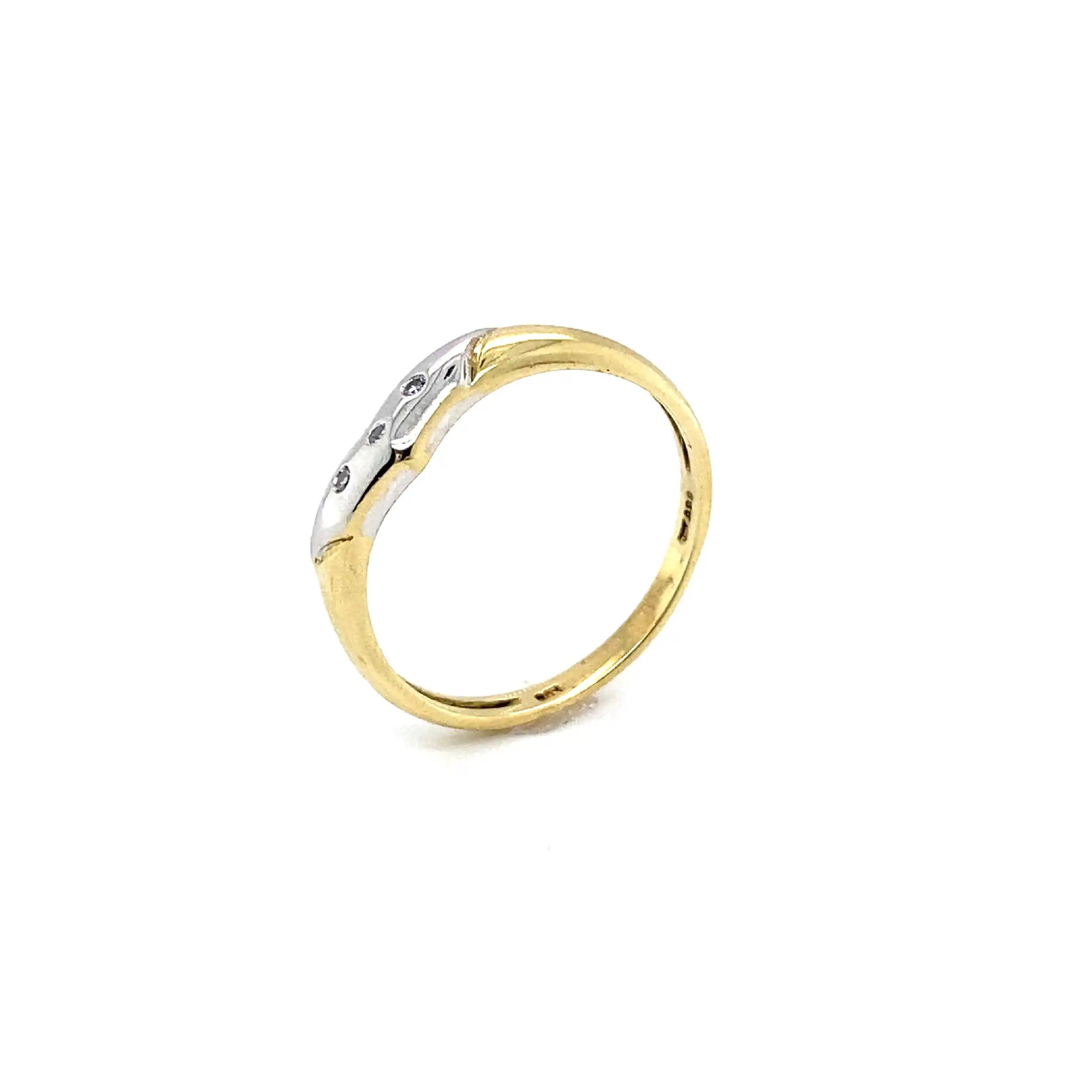 Ring bicolor mit Diamanten ca 0,03ct Ring bicolor mit Diamanten ca 0,03ct