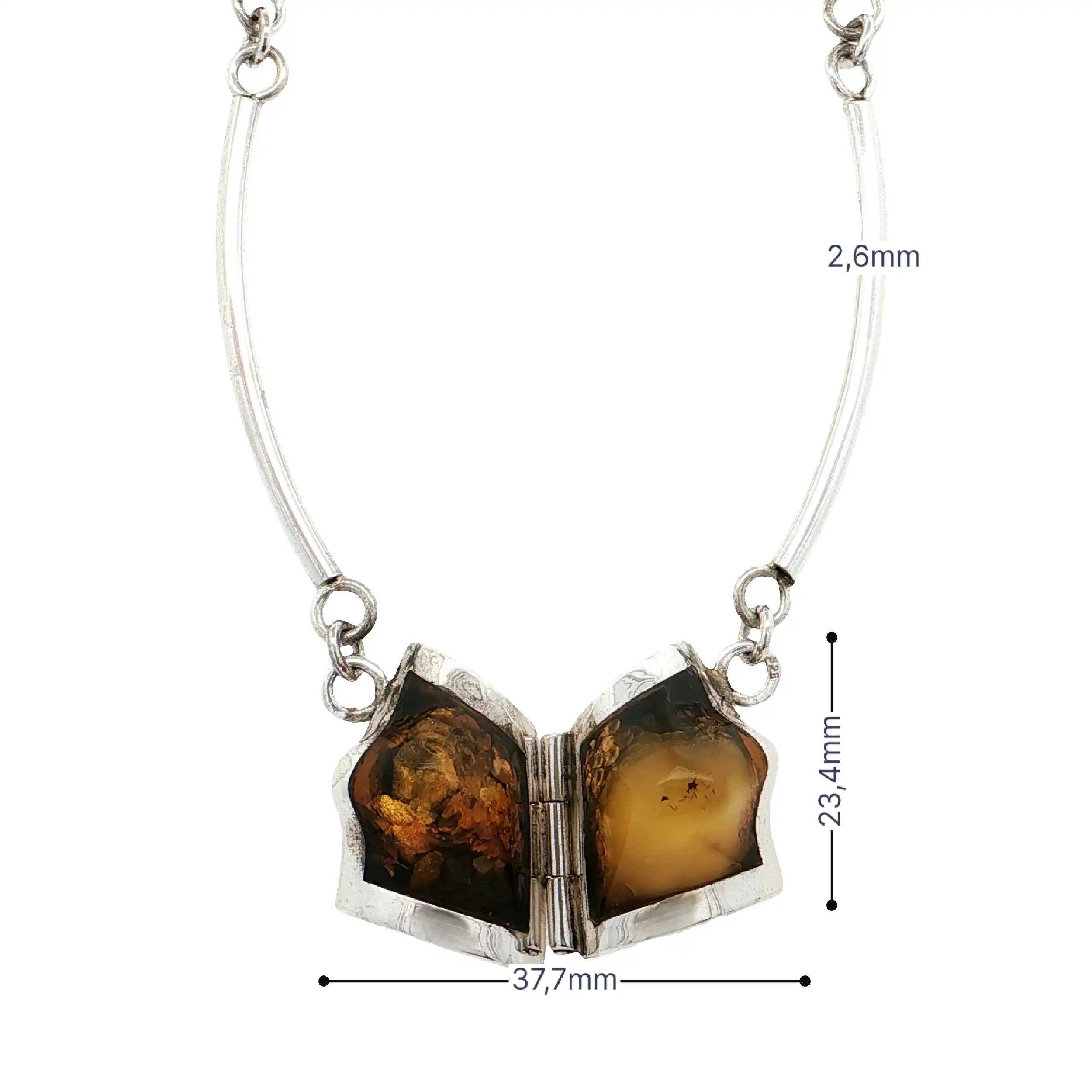 Collier Silber mit Bernstein Collier Silber mit Bernstein