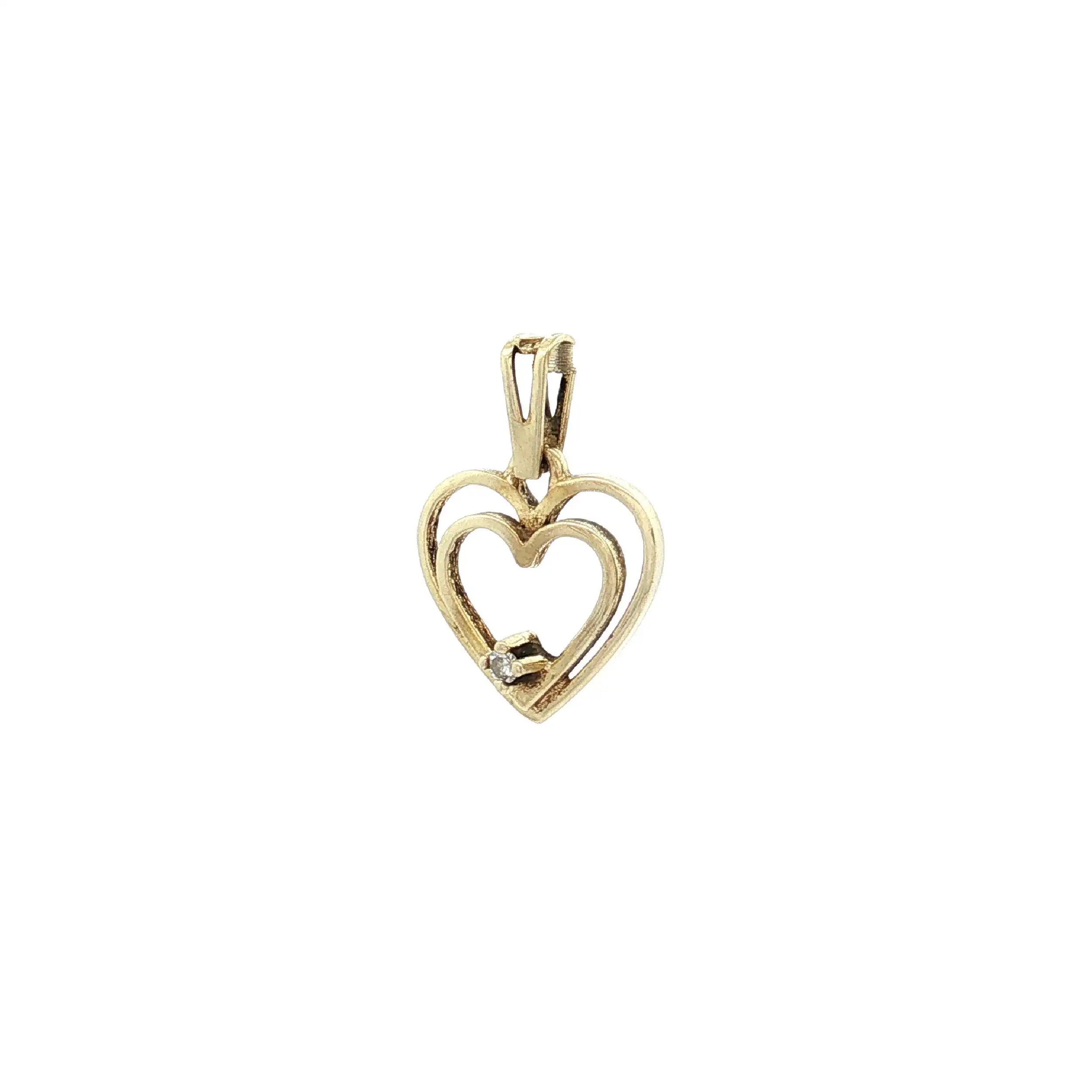Anhänger Herz mit Diamant Anhänger Herz mit Diamant