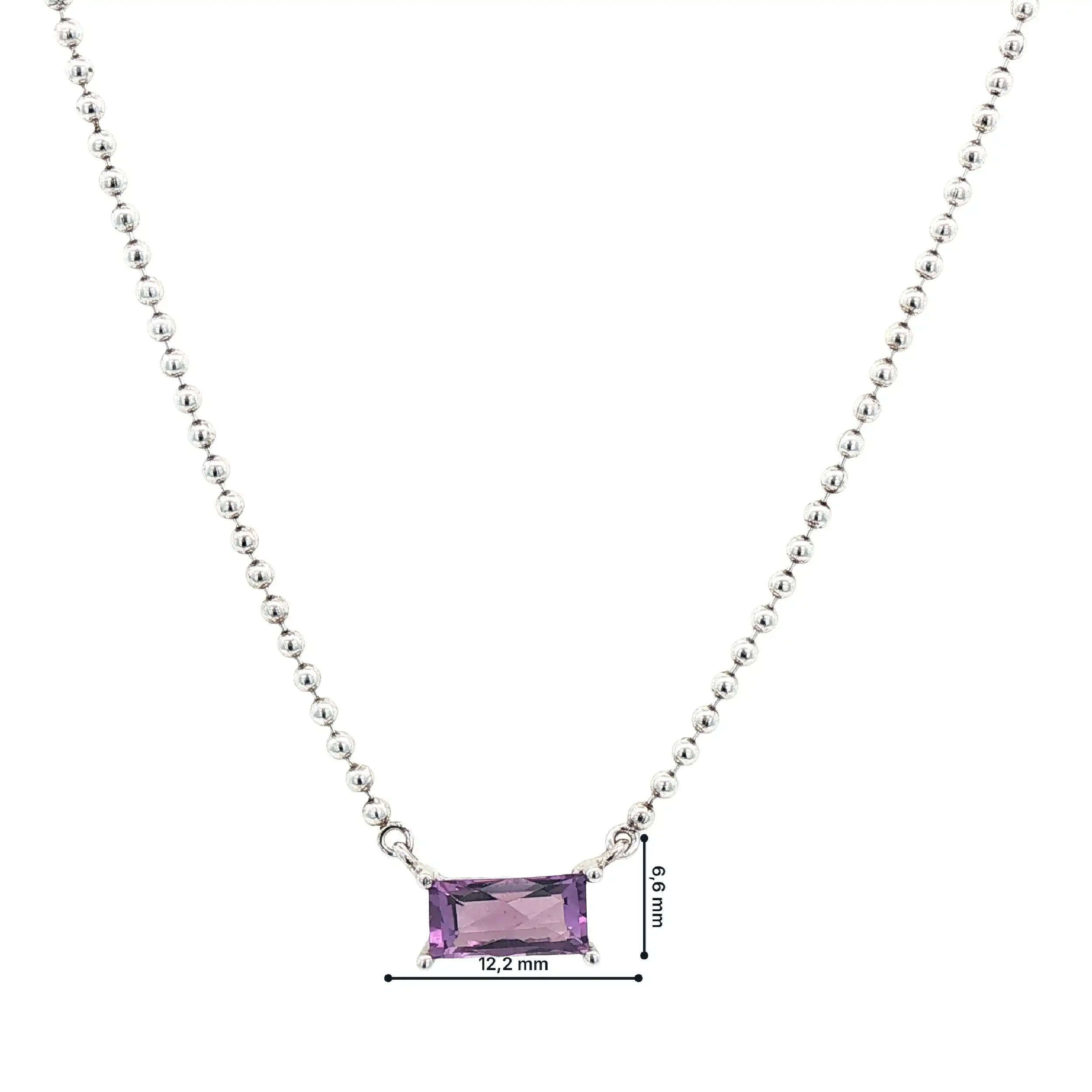 Kügelchenkette Silber mit Amethyst Kügelchenkette Silber mit Amethyst