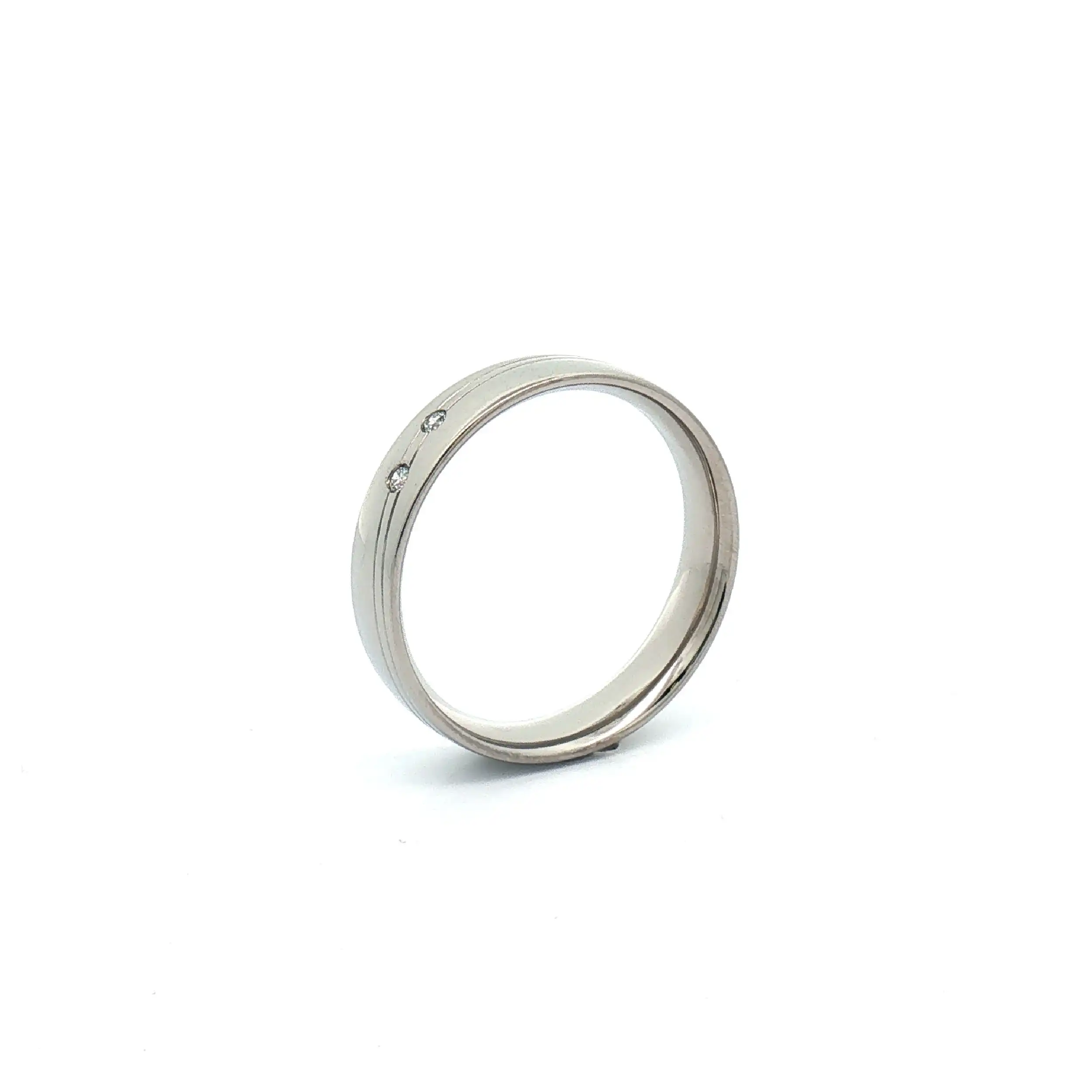 Ring Palladium mit Brillanten Christ mit 0,03ct W/si graviert Ring Palladium mit Brillanten Christ mit 0,03ct W/si graviert