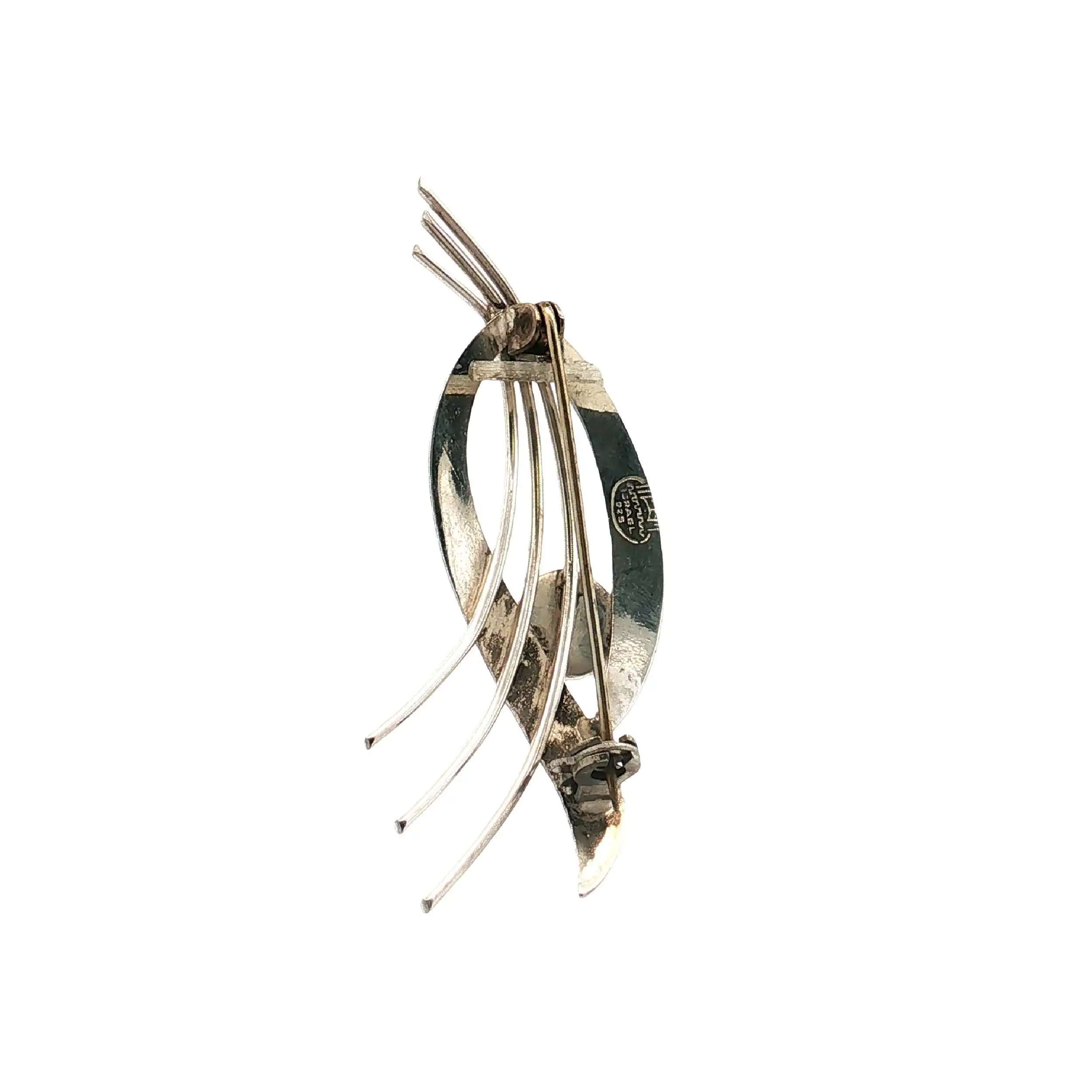Brosche Silber mit Tigerauge Brosche Silber mit Tigerauge