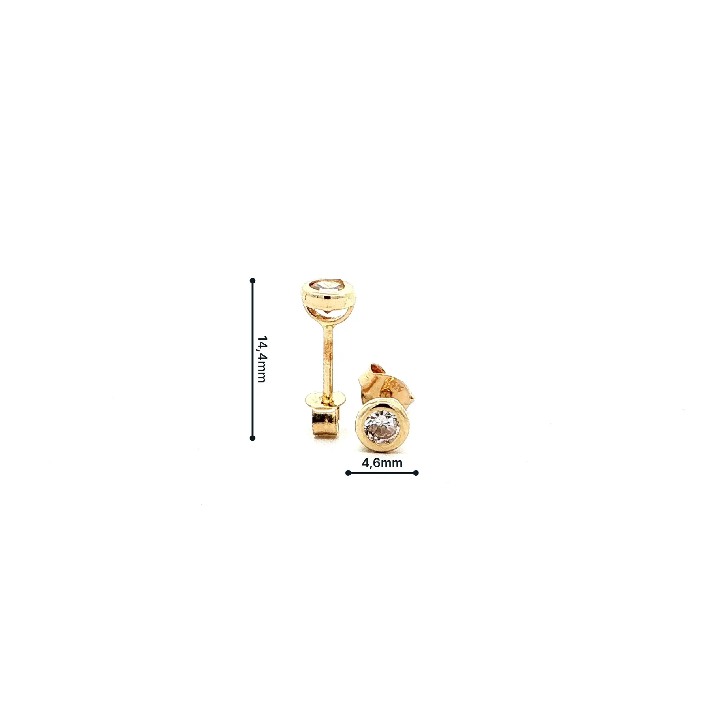 Ohrstecker Gelbgold mit Zirkonia Ohrstecker Gelbgold mit Zirkonia