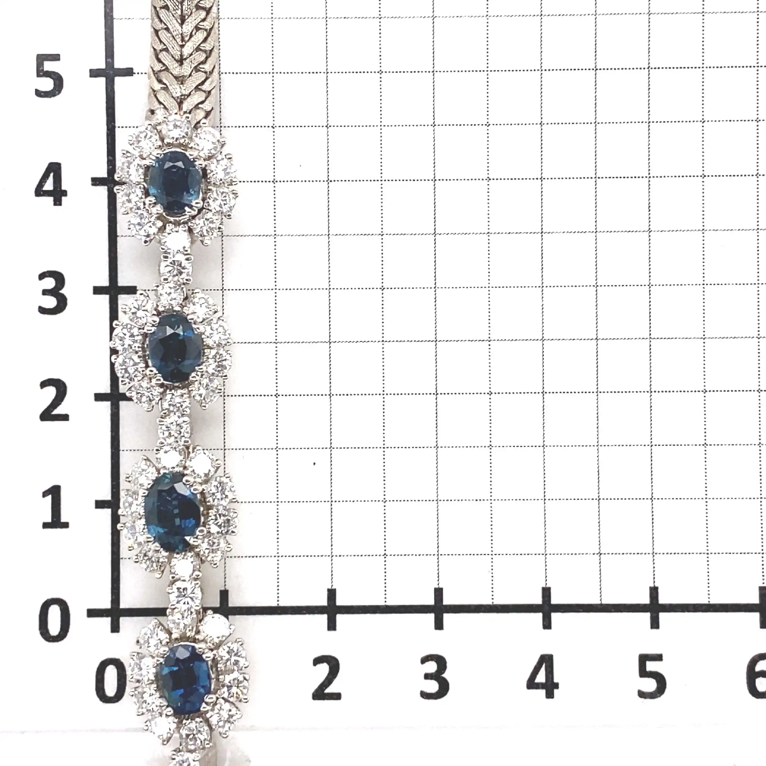 Armband Weißgold mit Saphir und Brillanten, mit EPL Expertise