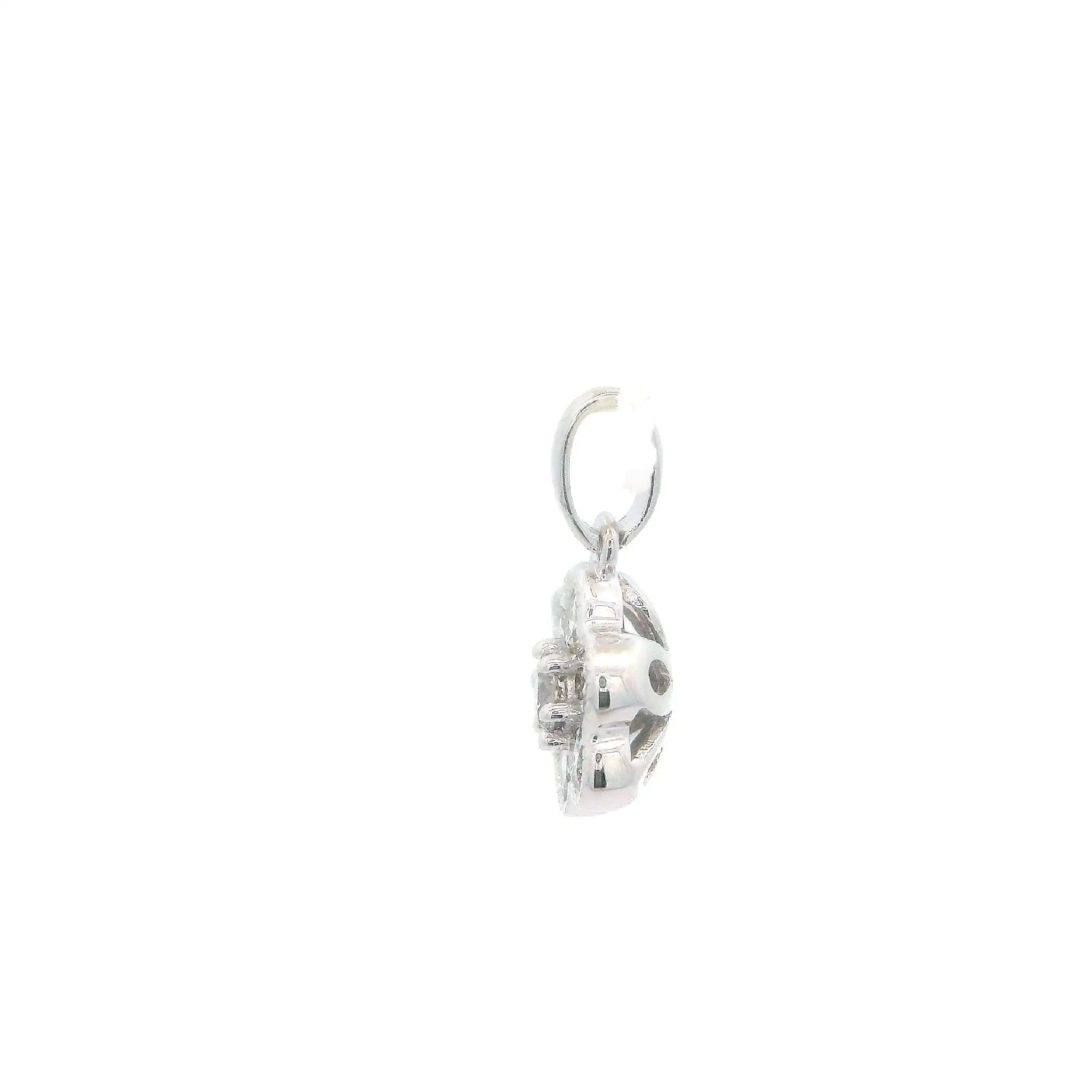 Anhänger "Blume" Weißgold mit Brillanten