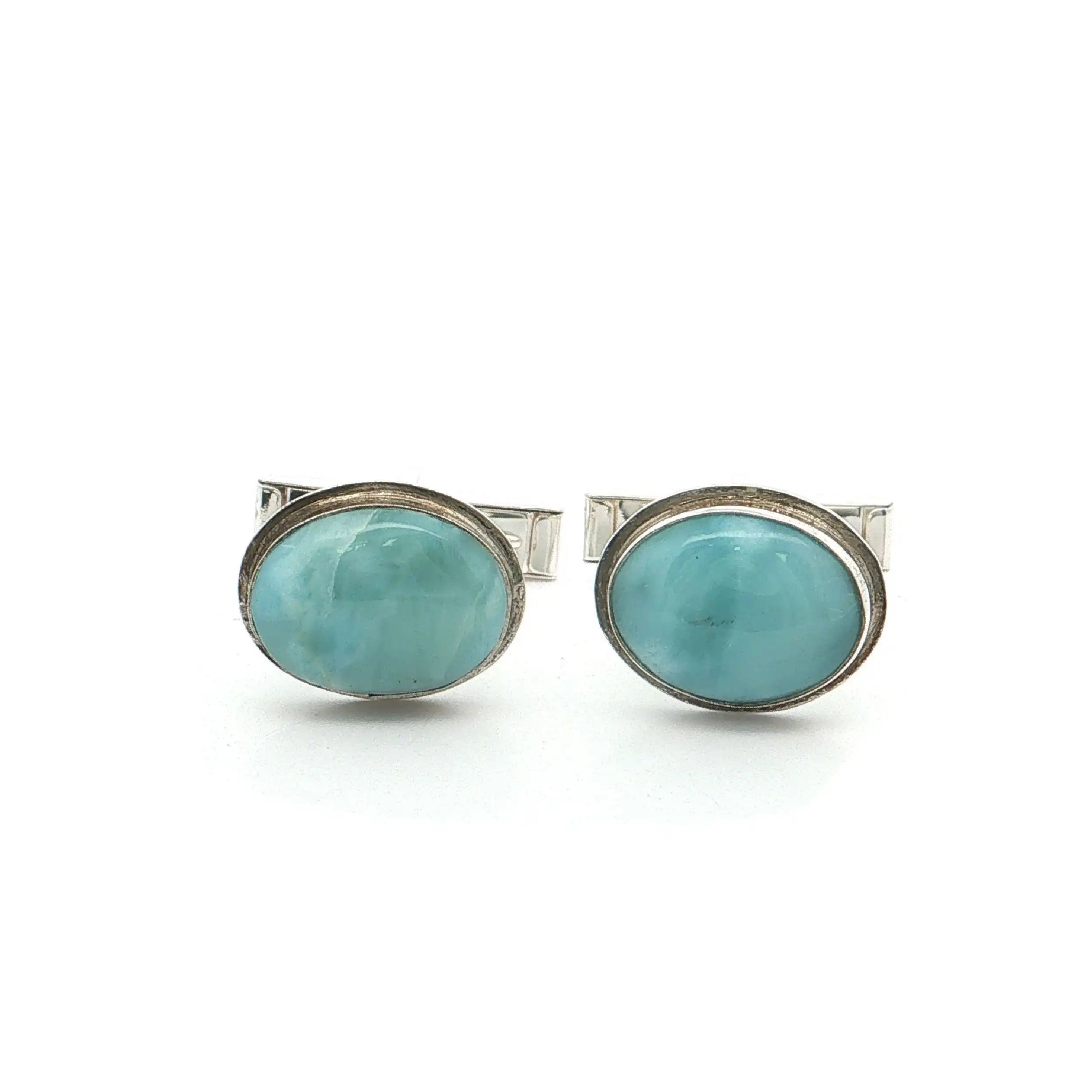 Manschettenknöpfe Silber mit Larimar