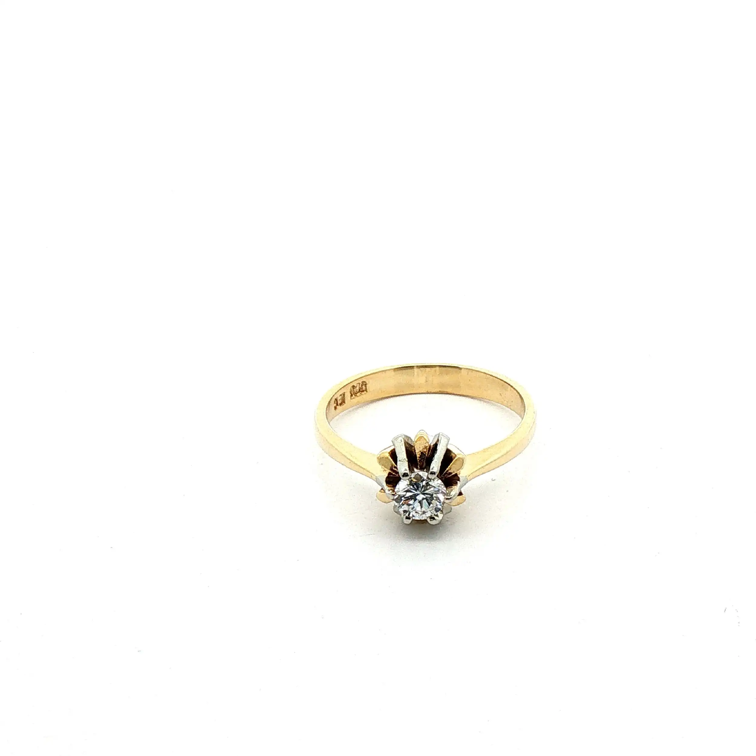Ring Bicolor mit Brillant