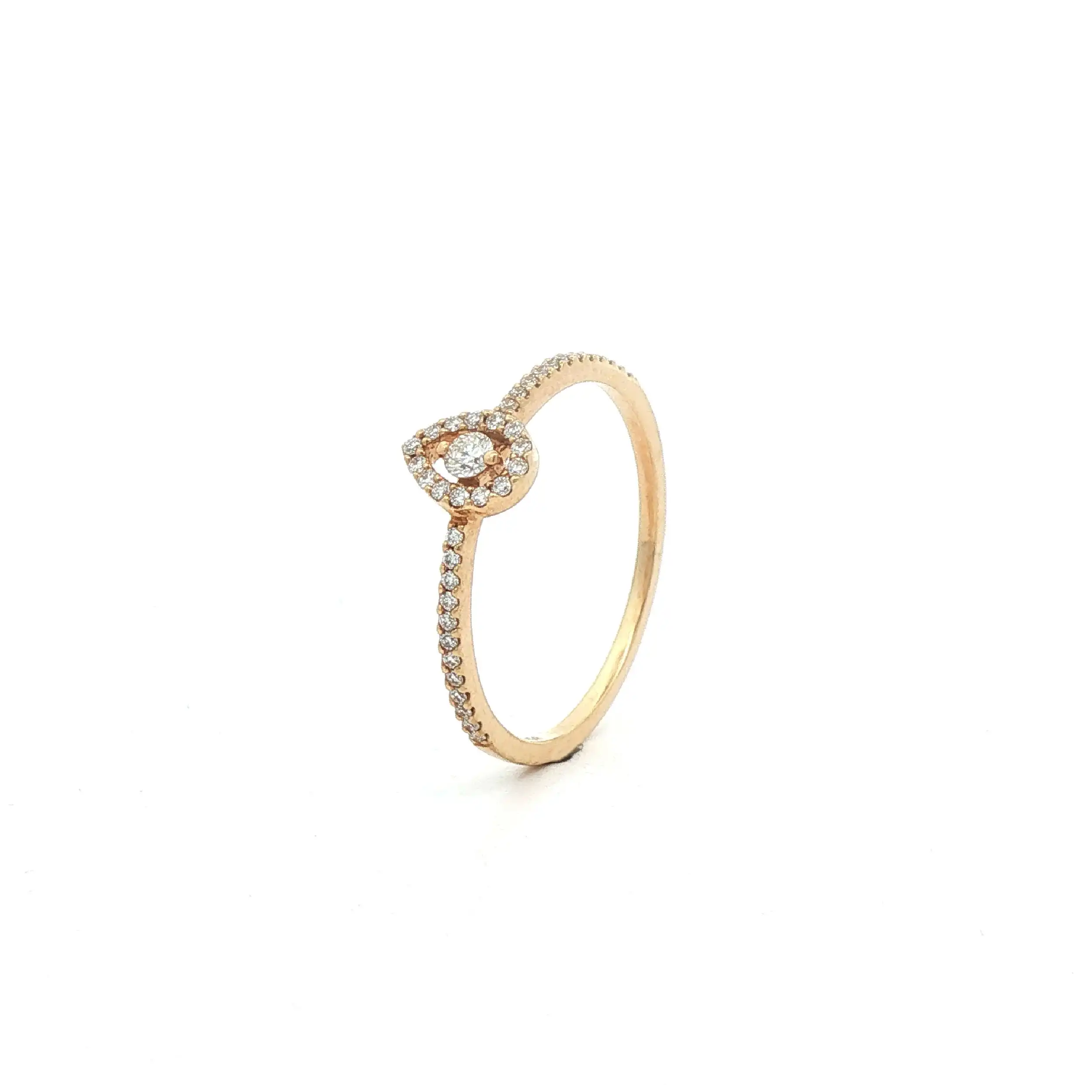 Ring Gelbgold "Tropfen" mit Brillanten Ring Gelbgold "Tropfen" mit Brillanten