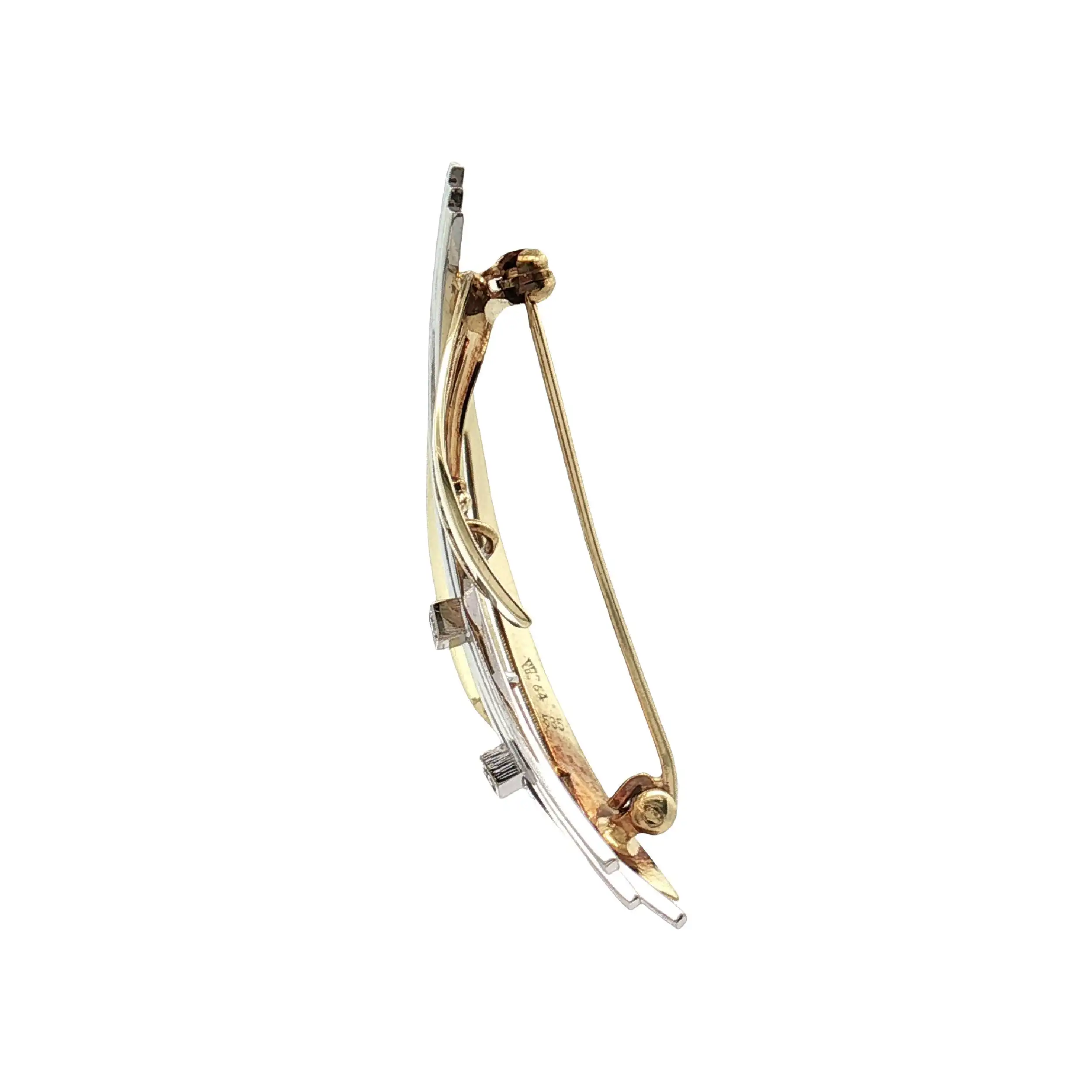 Nadel Bicolor mit Diamanten Nadel Bicolor mit Diamanten