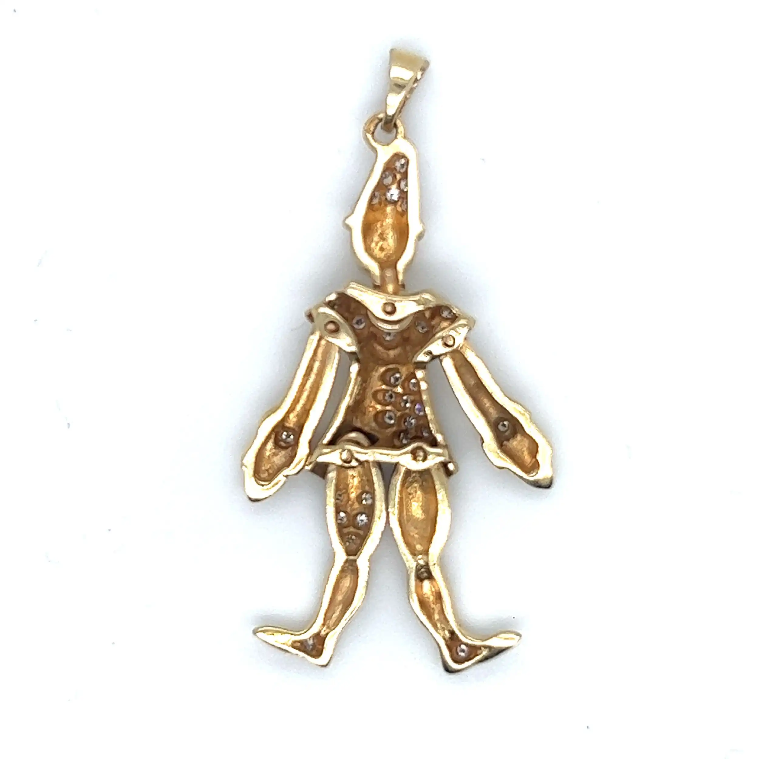 Anhänger Harlekin Gelbgold mit Diamanten, graviert mit 0,25ct Anhänger Harlekin Gelbgold mit Diamanten, graviert mit 0,25ct